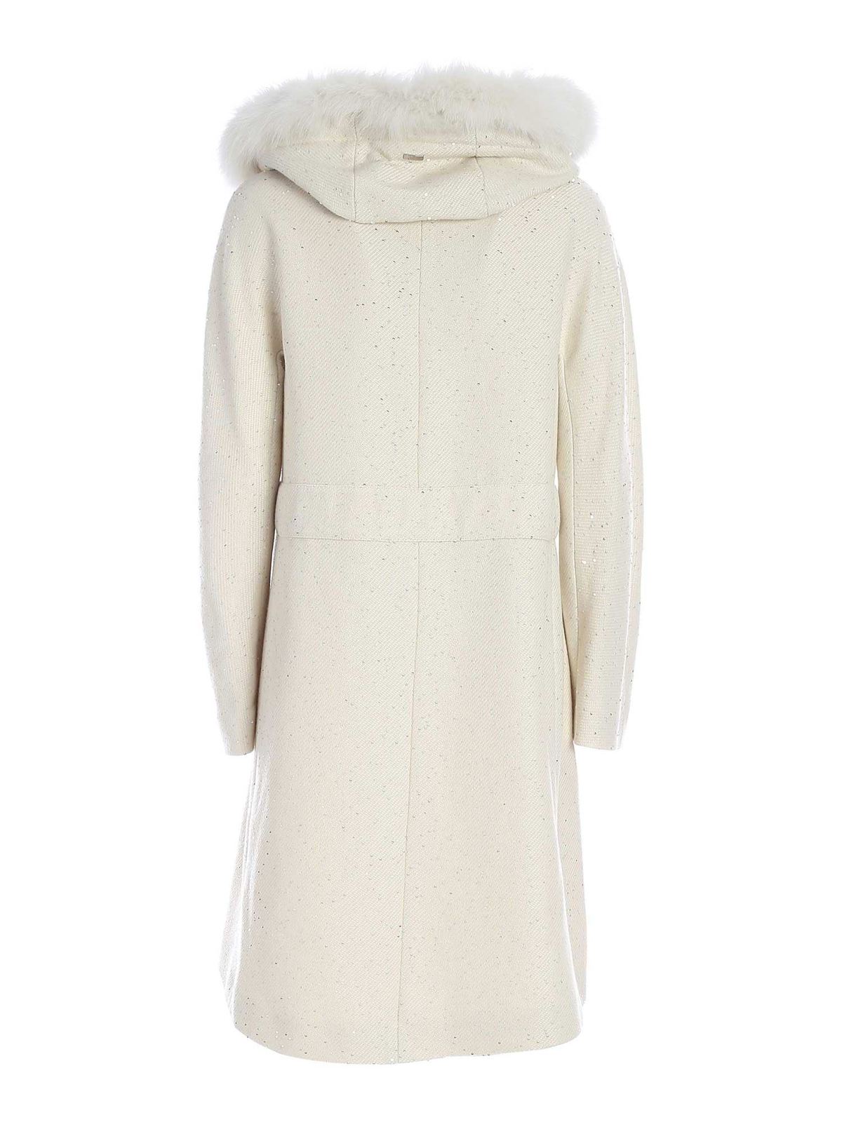 Faszinierend Mantel Damen Creme Ebenbild