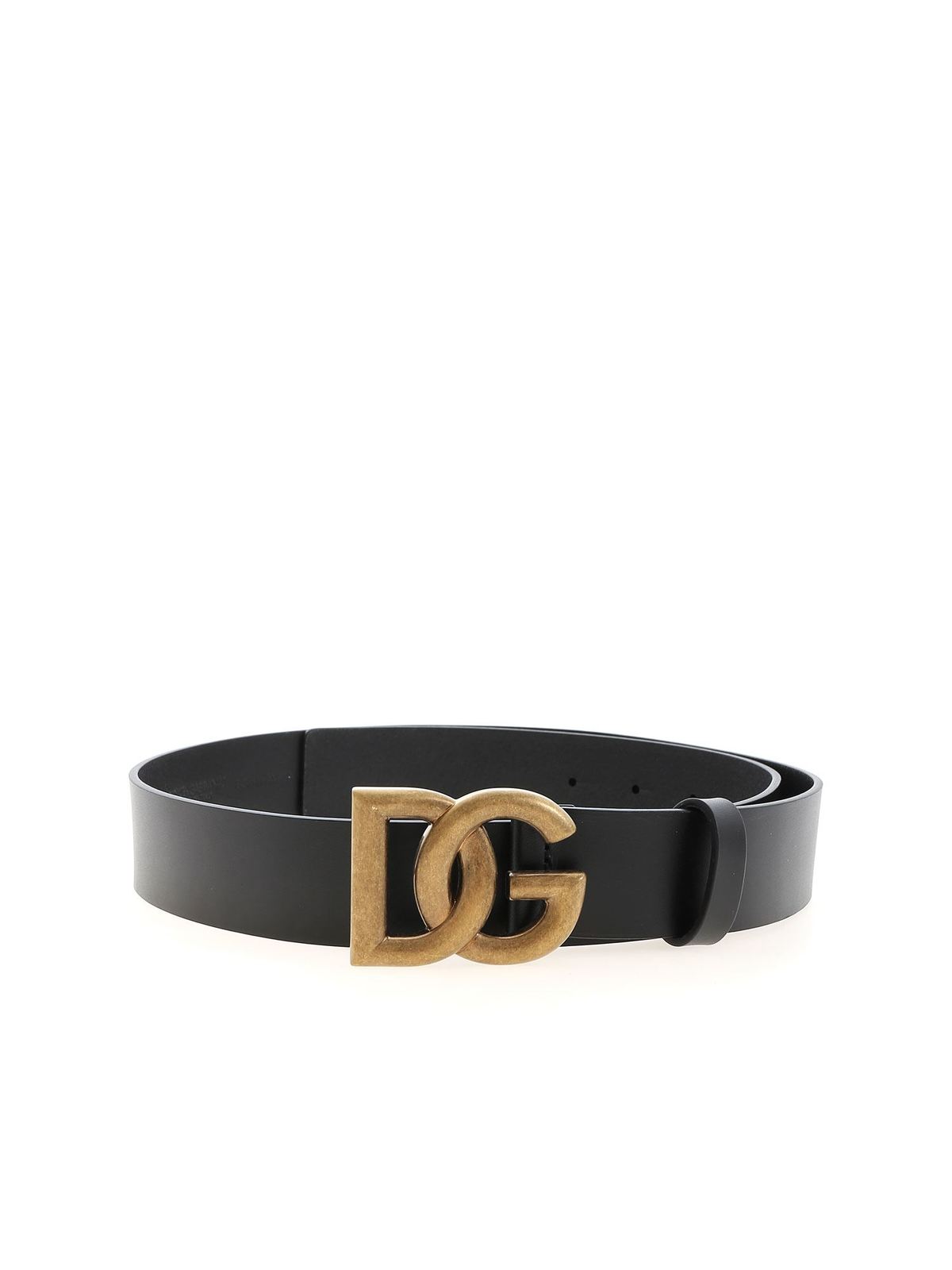 Dolce & Gabbana Branded Buckle Belt In Black