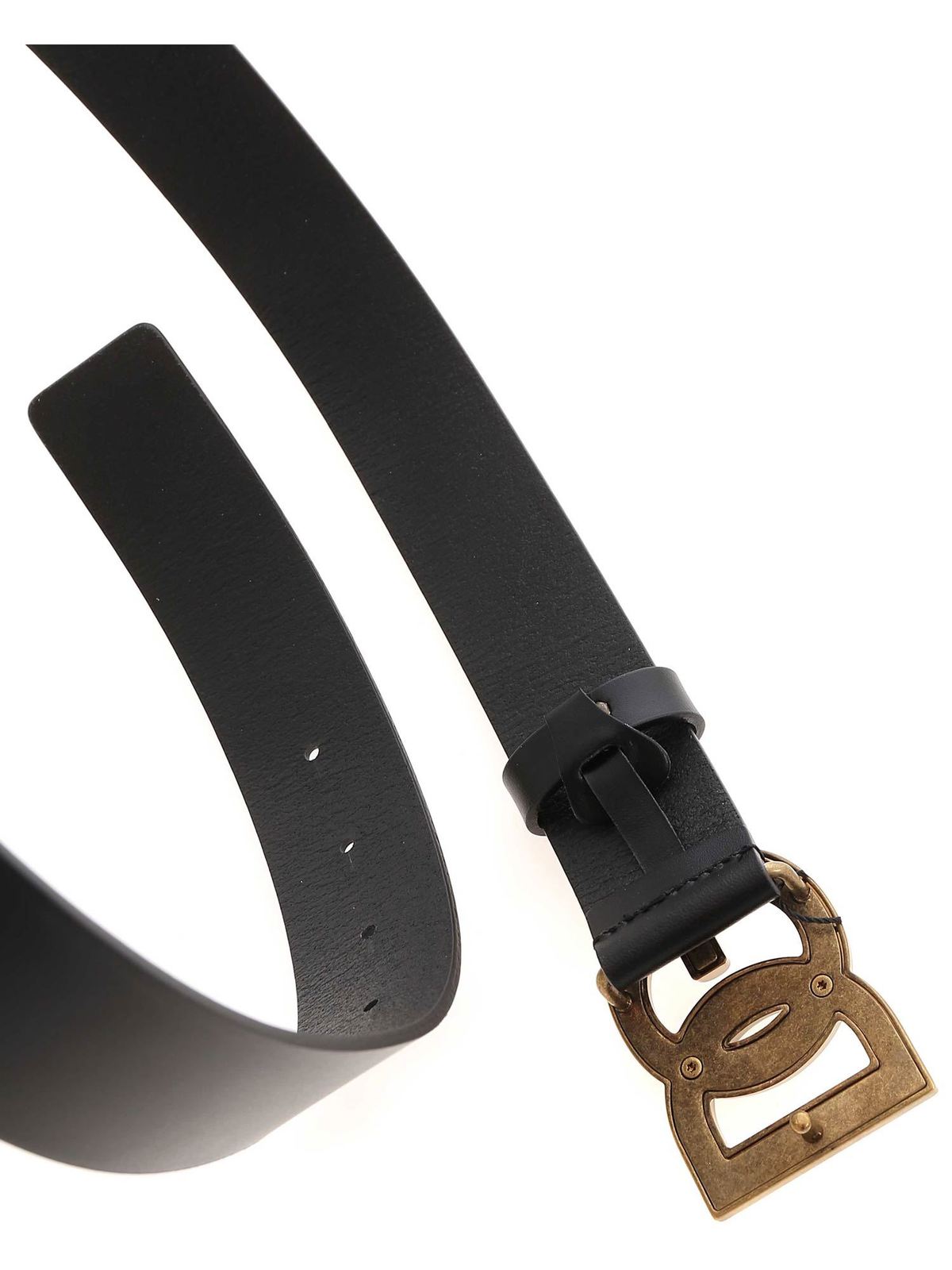 Shop Dolce & Gabbana Branded Buckle Belt In Black