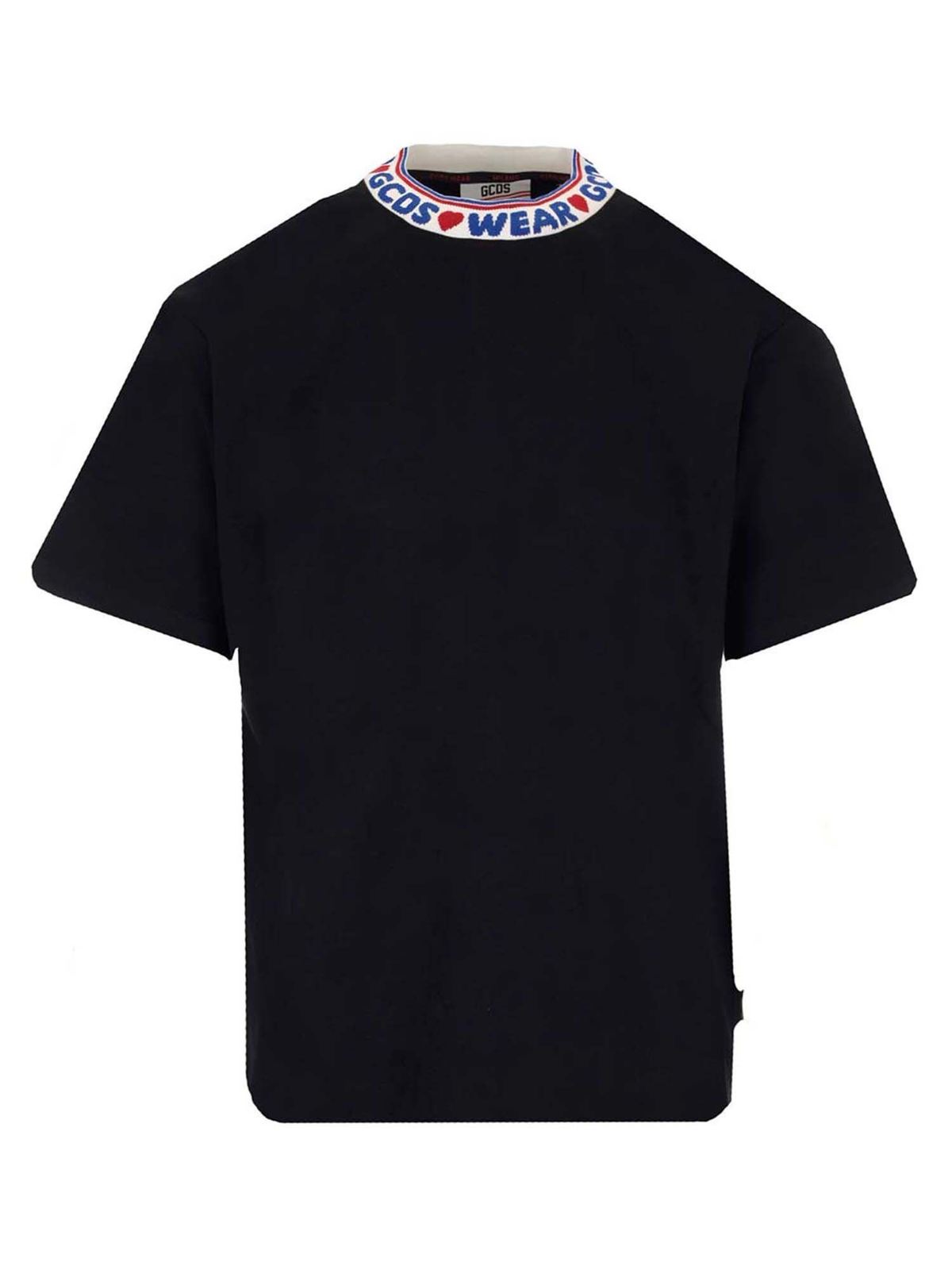 【送料&関税込】CourrA¨ges Logo Crew Neck T-shirt Courrèges logo-patch Cotton Sweatshirt | Black | FARFETCH