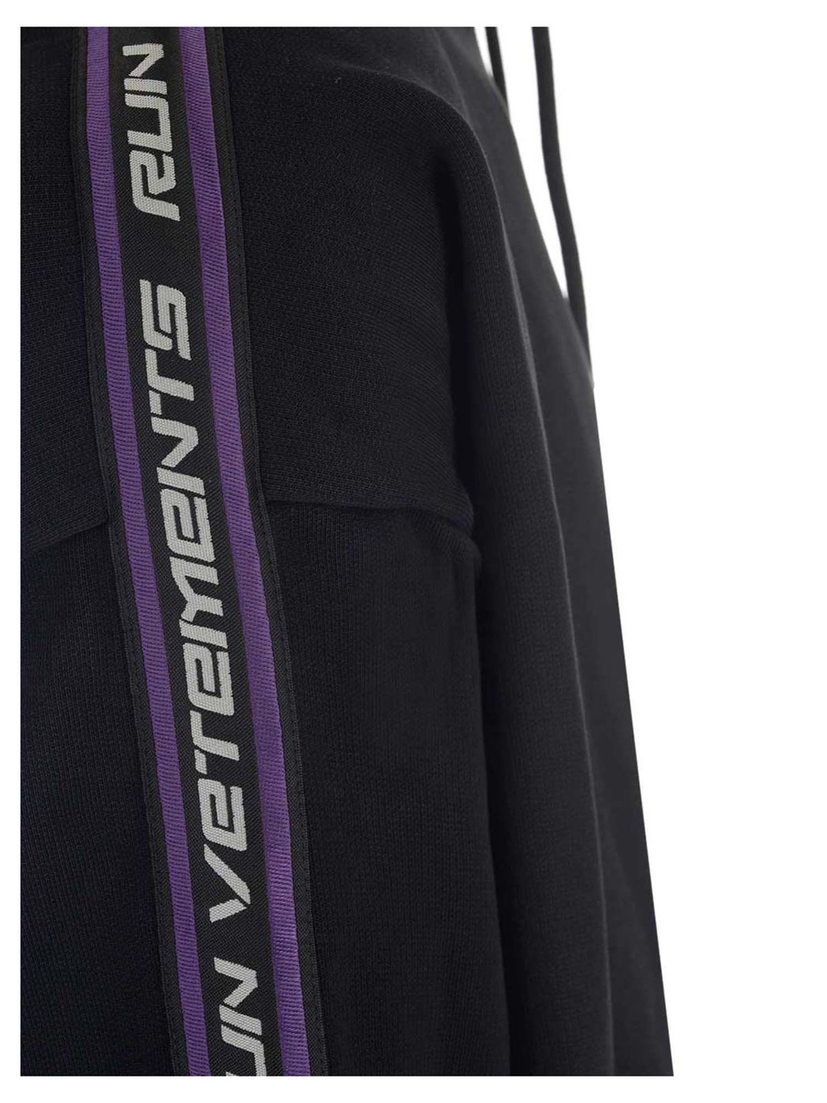 Logo Tape hoodie in black