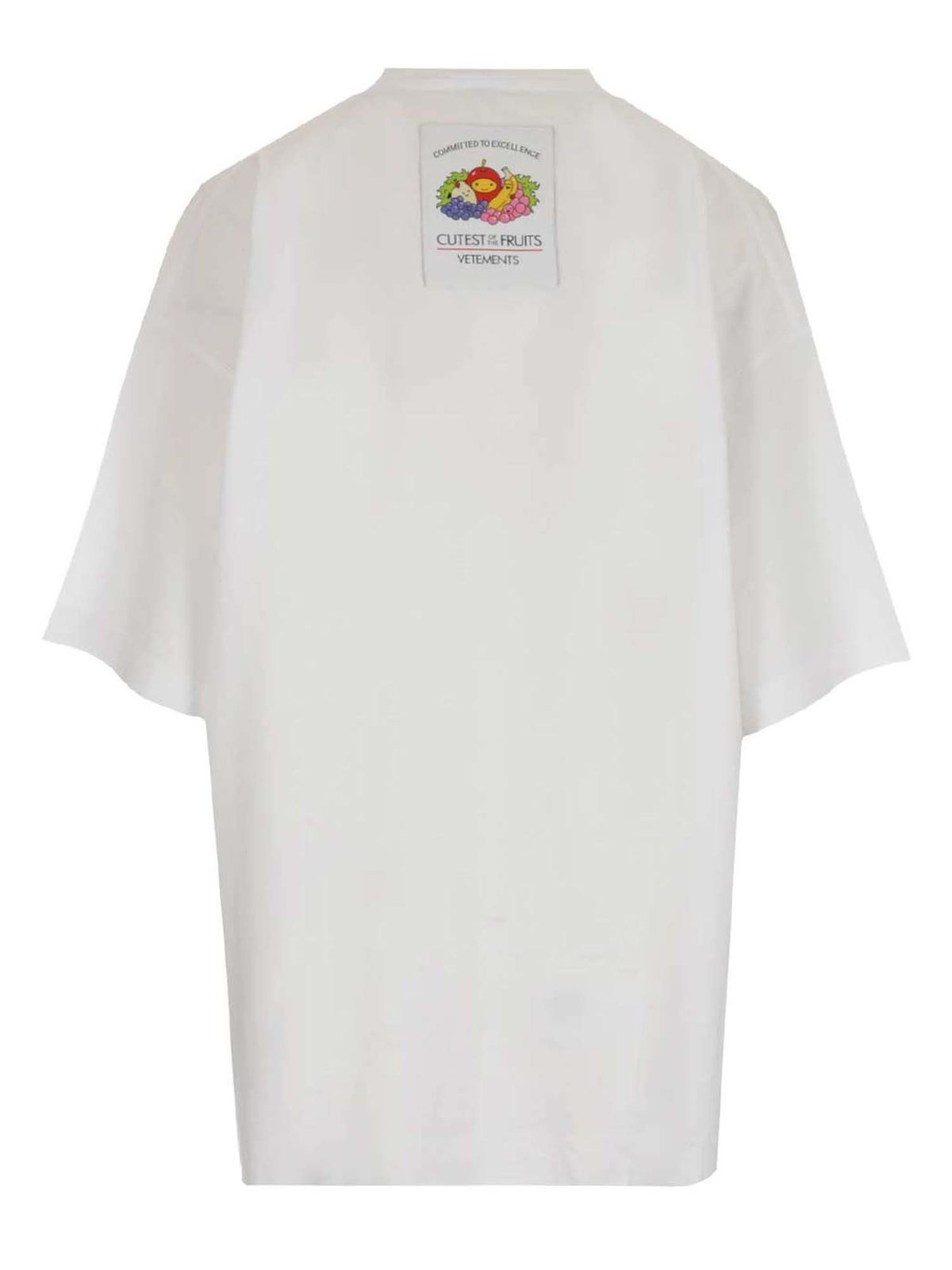 T-shirts Vetements - Cutest Of The Fruit T-shirt in white