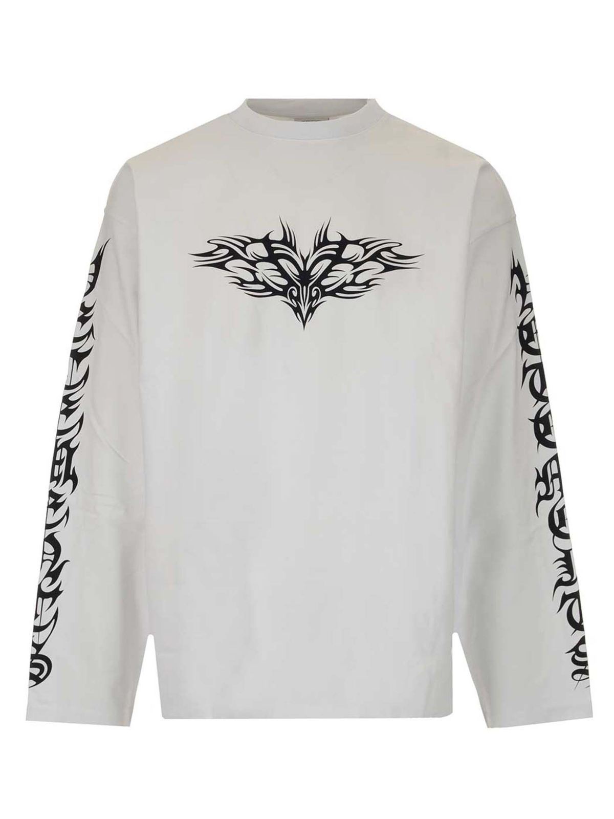 Vetements Long-sleeved T-shirt in white|UA52TR590WWHITEBLACK