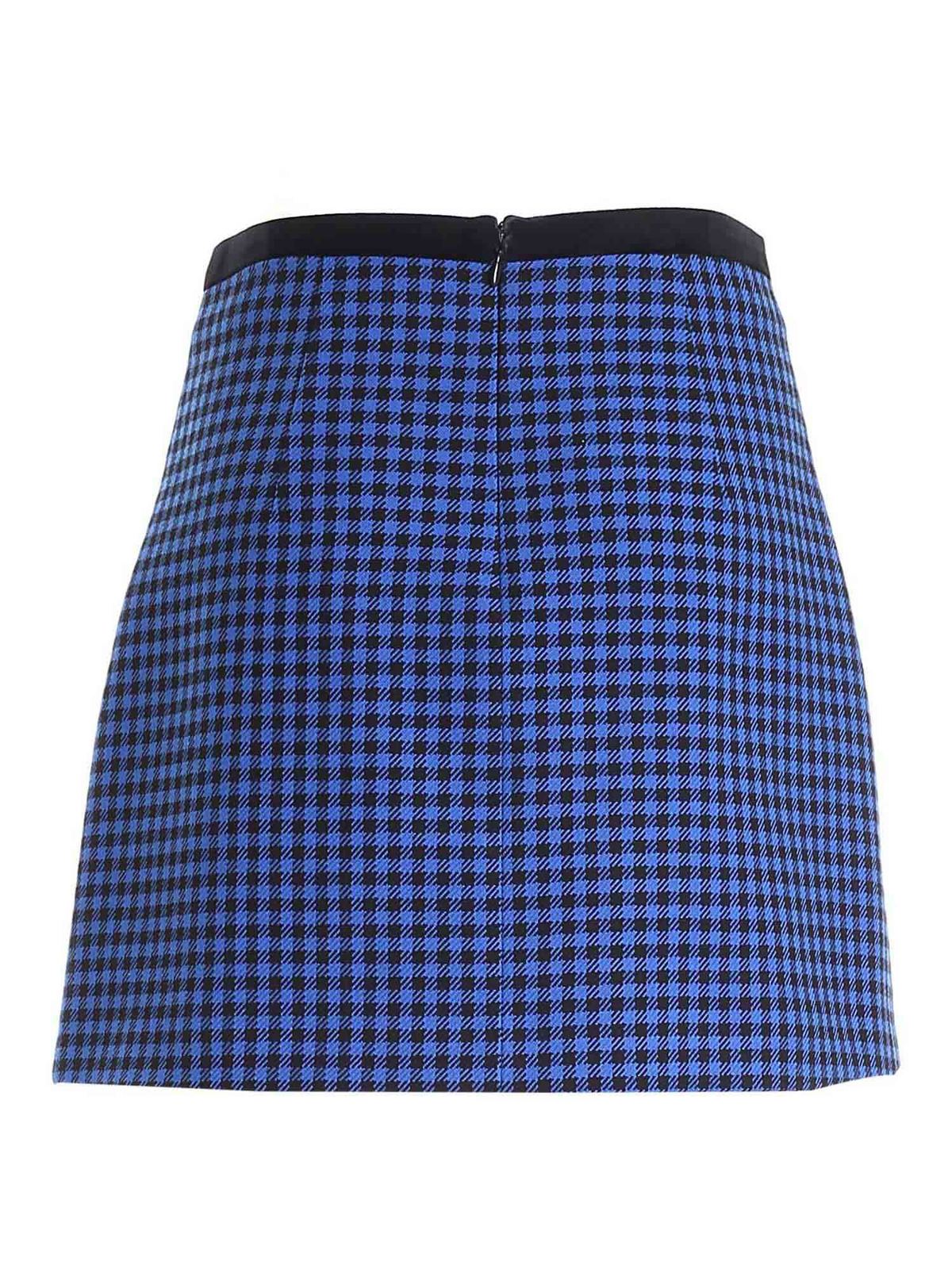blue houndstooth skirt