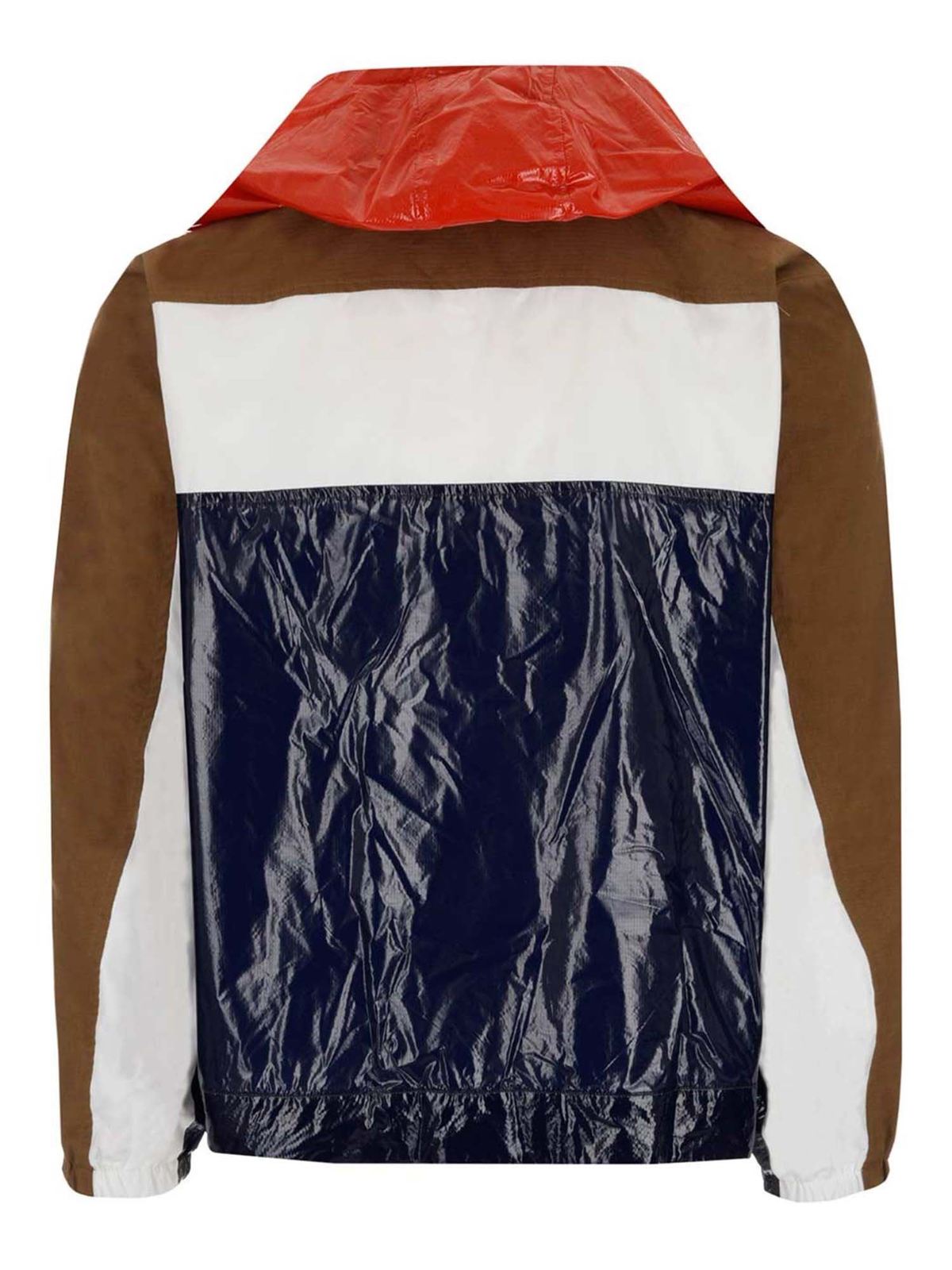 Shop Dsquared2 Logo Jacket In Brown And Blue In Multicolour