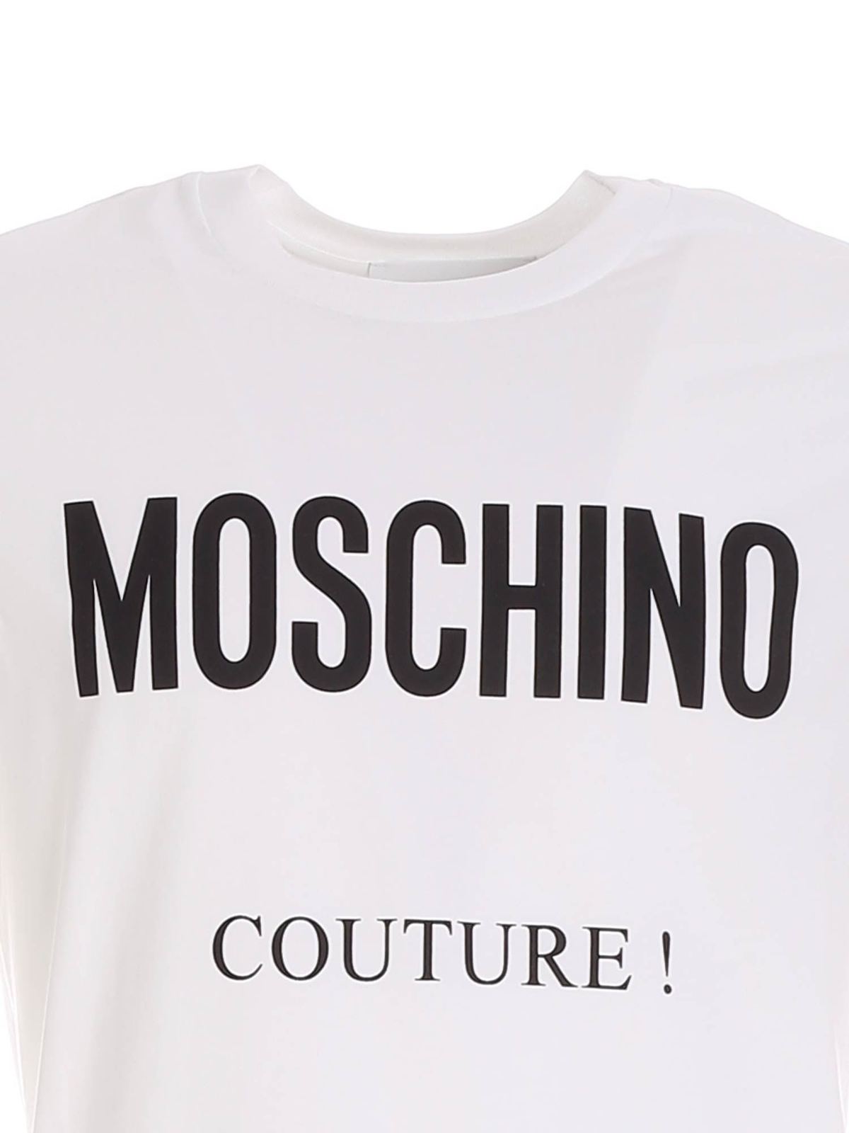 Shop Moschino Logo Print T-shirt In White