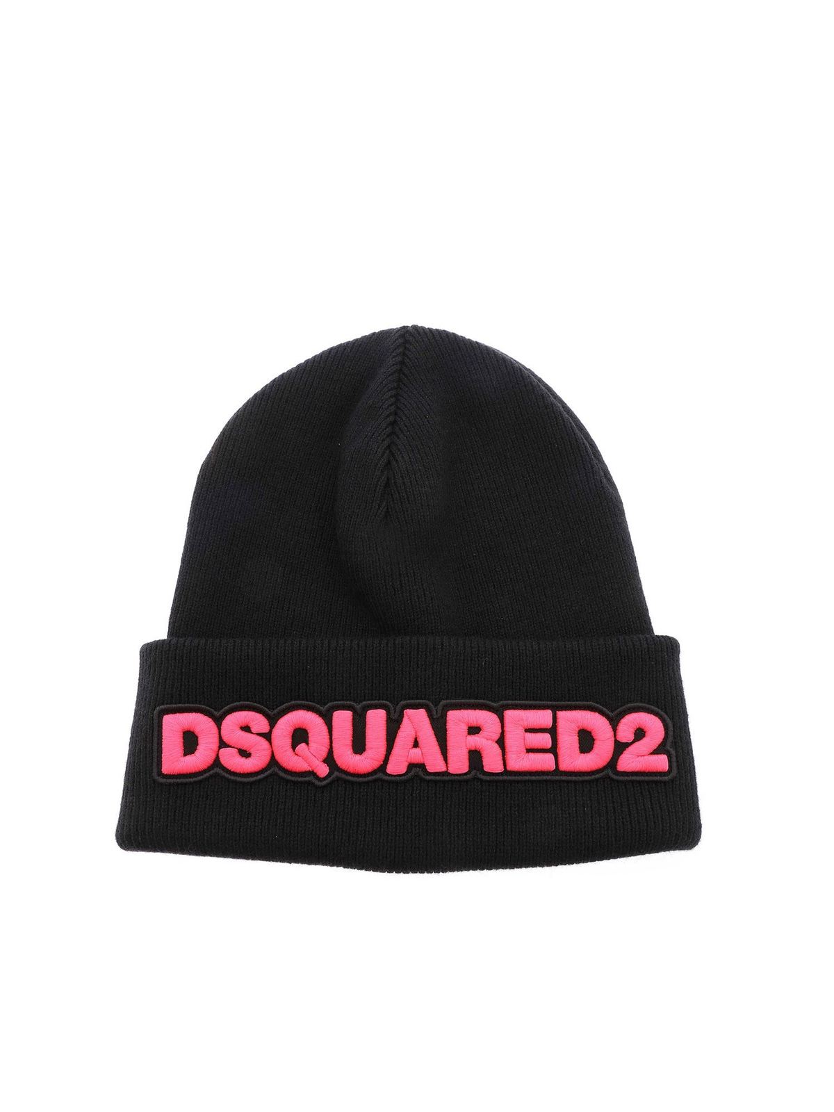 Shop Dsquared2 Logo Embroidery Beanie In Black