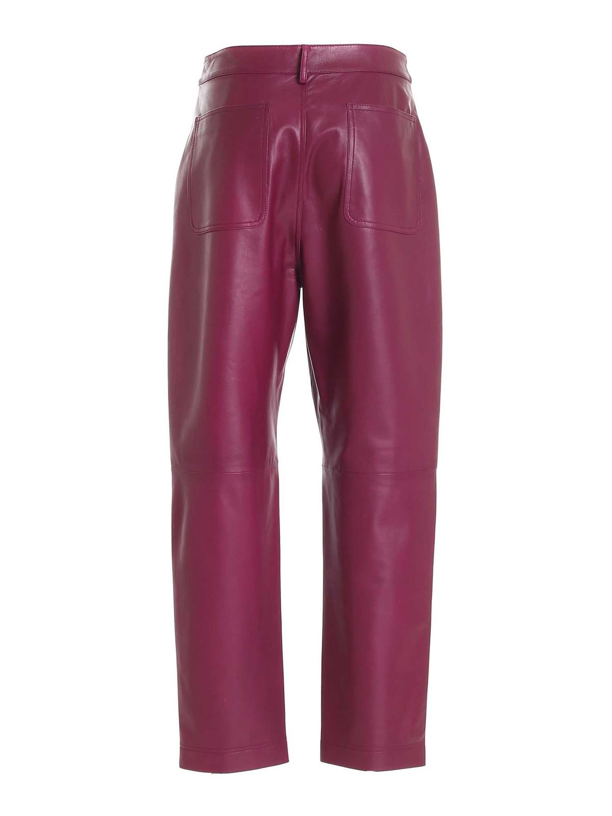 Sugarhill Leather Pants Burgundy Wine  ONAR