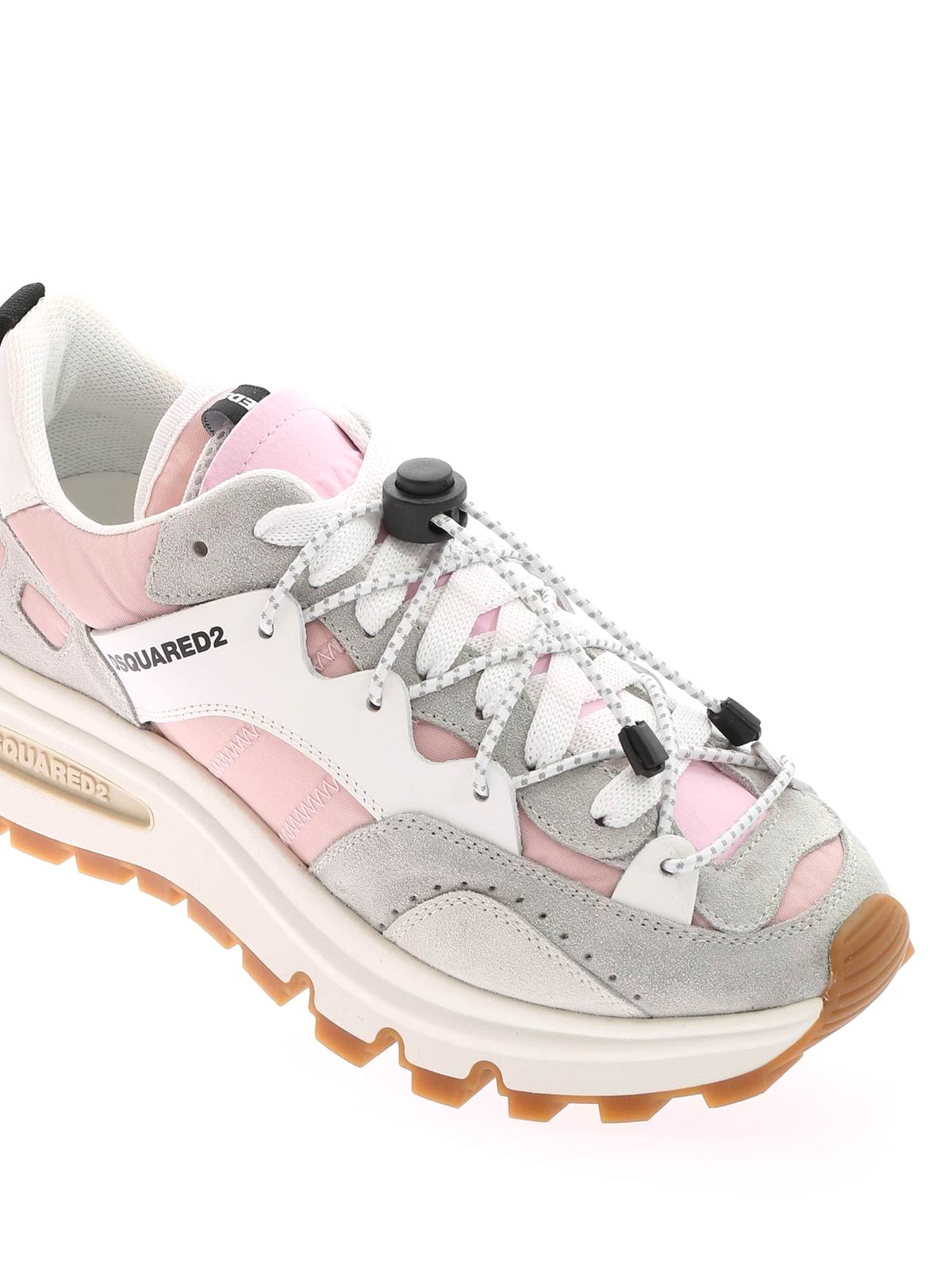 【関税&送料込】Dsquared Light Pink Leather Bumper Sneakers Shoes | DSQUARED2.