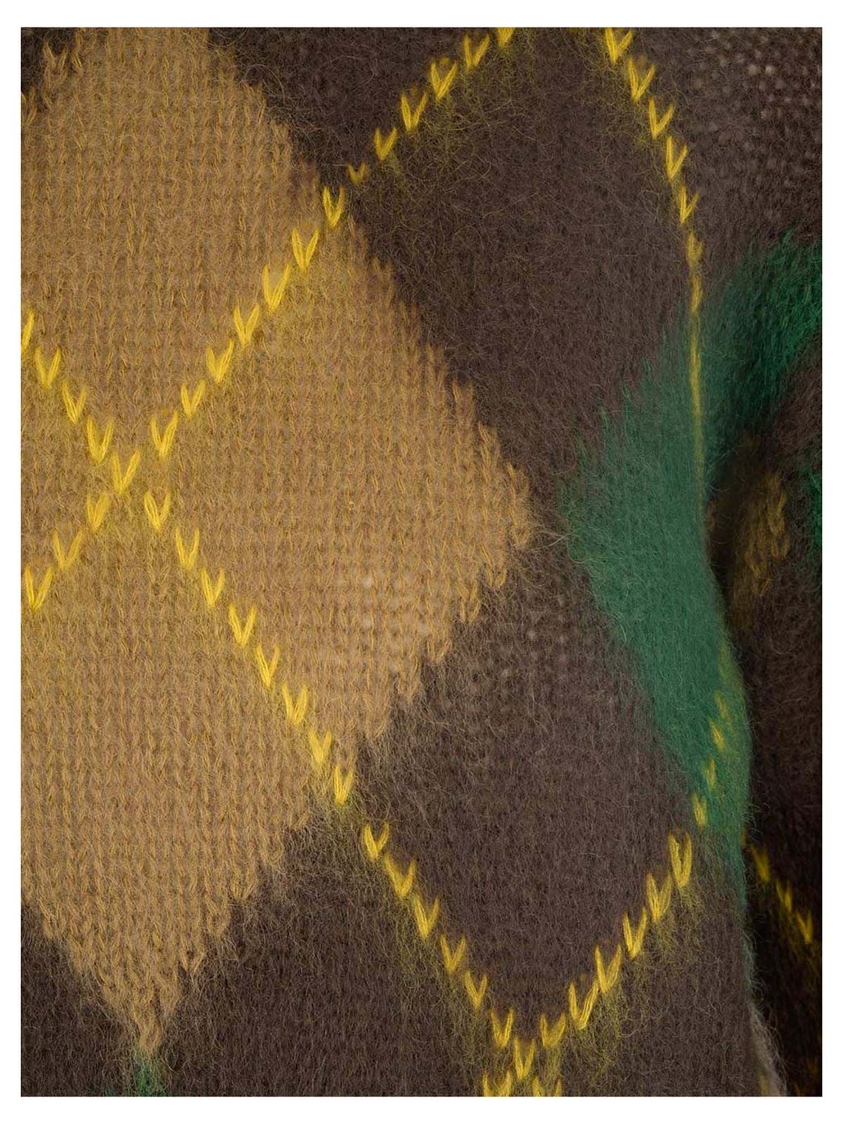 Shop Kenzo Argyle Sweater In Brown In Marrón