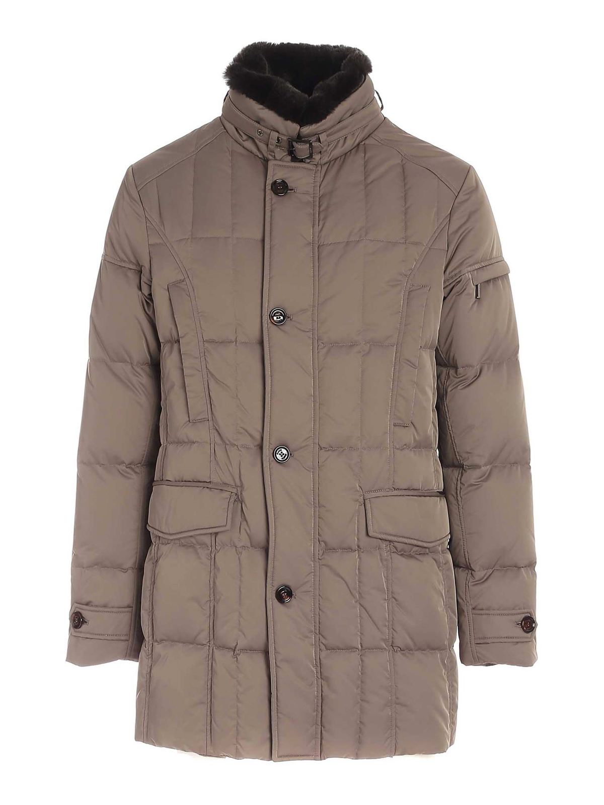 Moorer Valente Km padded jacket - Grey - Men|VALENTEKMVISONE