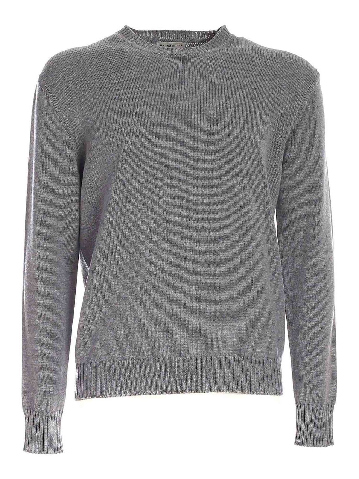 Ballantyne Crewneck Sweater In Zinc Color In Grey