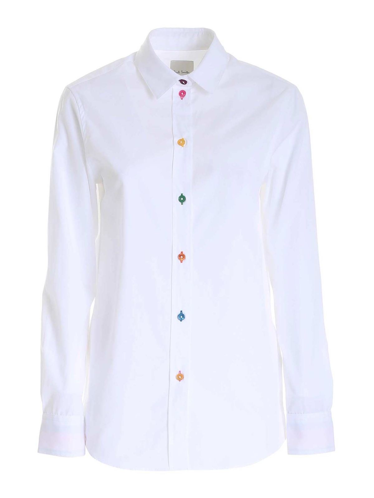 Camicia Paul Smith Uomo Taglia S - Blu Stampa Foglie - Cotone Organico Slim Fit - Nuova Con Etichette