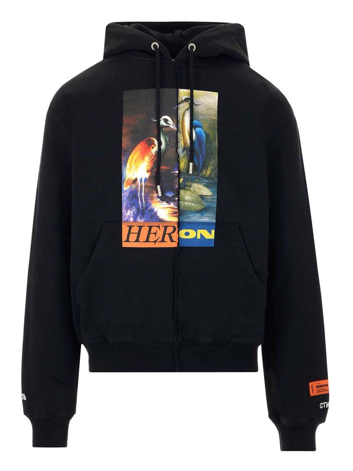 Heron Preston Split hoodie in black - Black