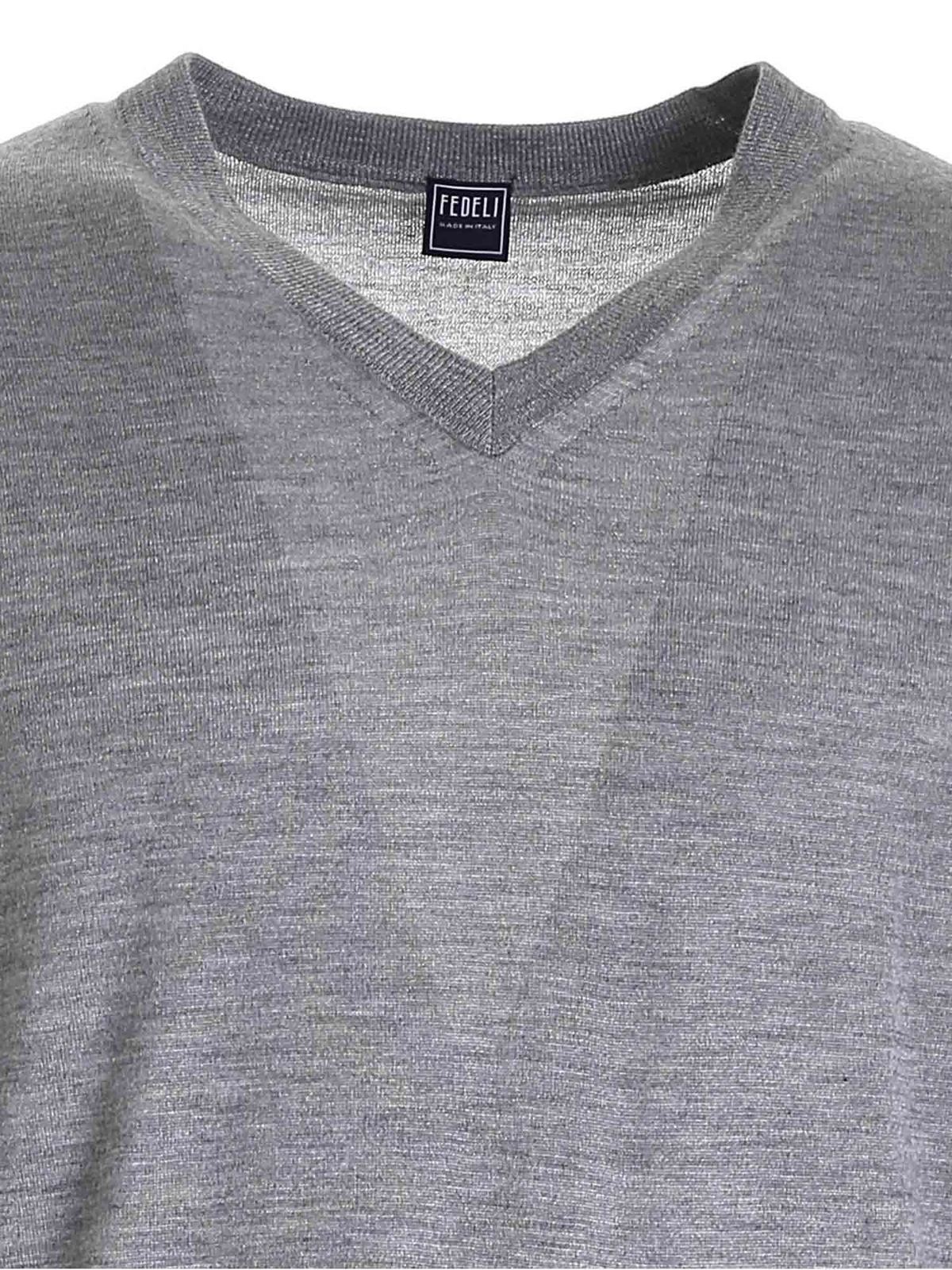 Mango - Pull à col rond en cachemire - Gris