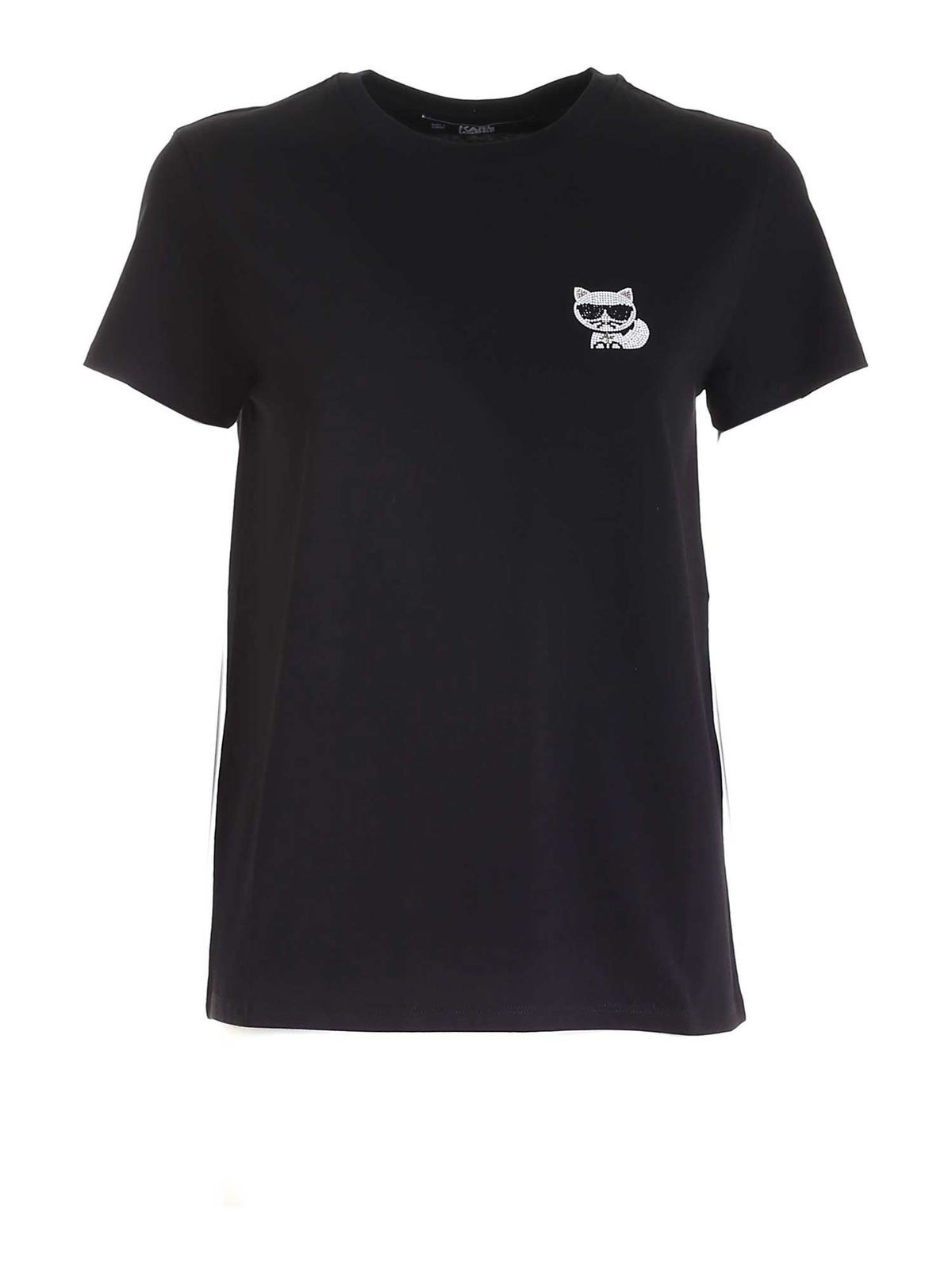 Karl Lagerfeld Ikonik Mini Choupette T-shirt In Black