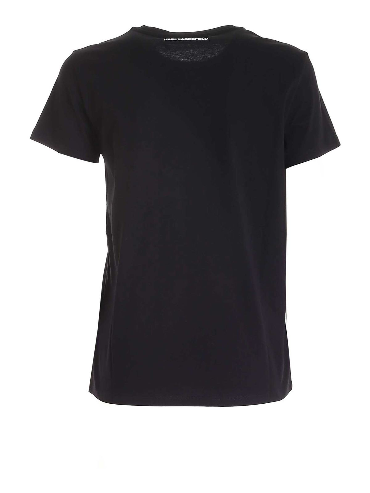 Shop Karl Lagerfeld Ikonik Mini Choupette T-shirt In Black