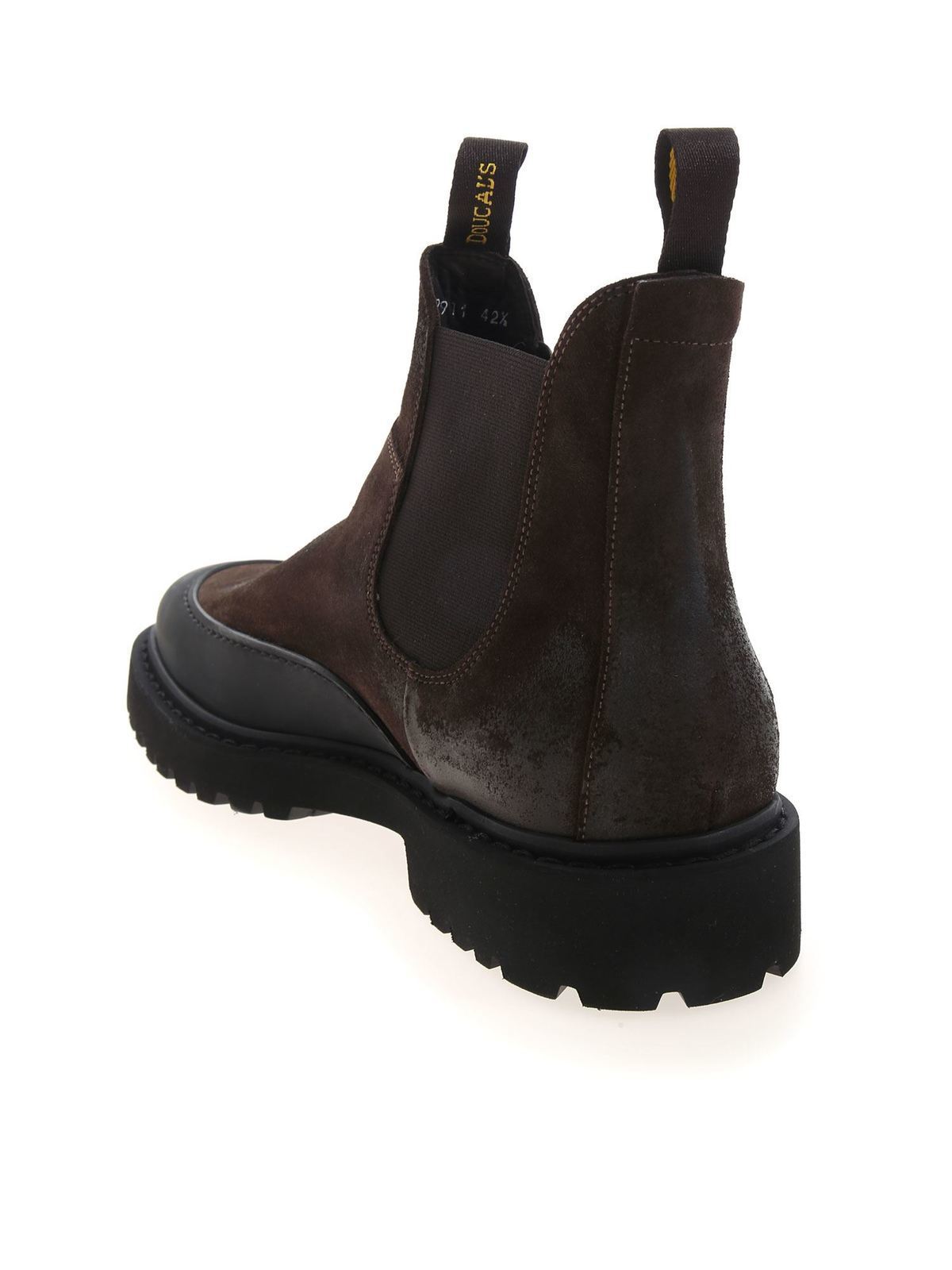 Shop Doucal's Hummel Chelsea Boots In Dark Brown