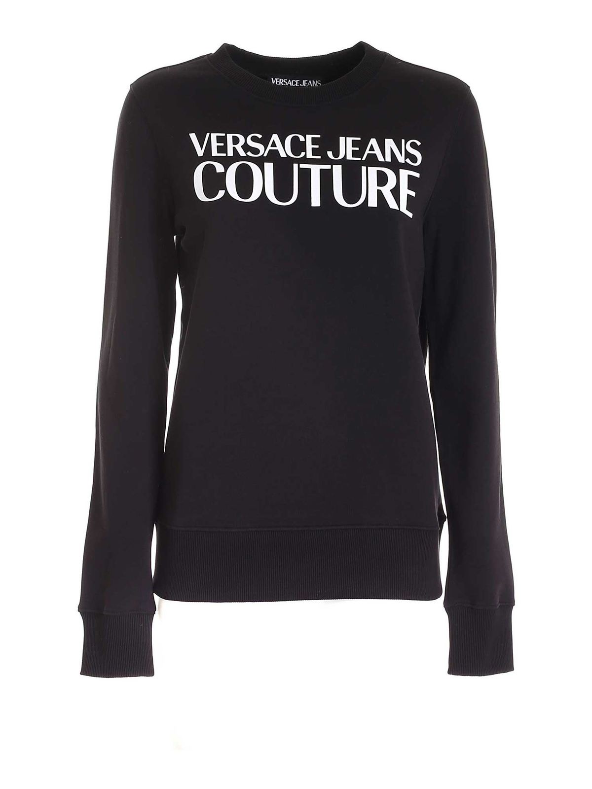 Versace Jeans Couture Lettering Hoodie In Black