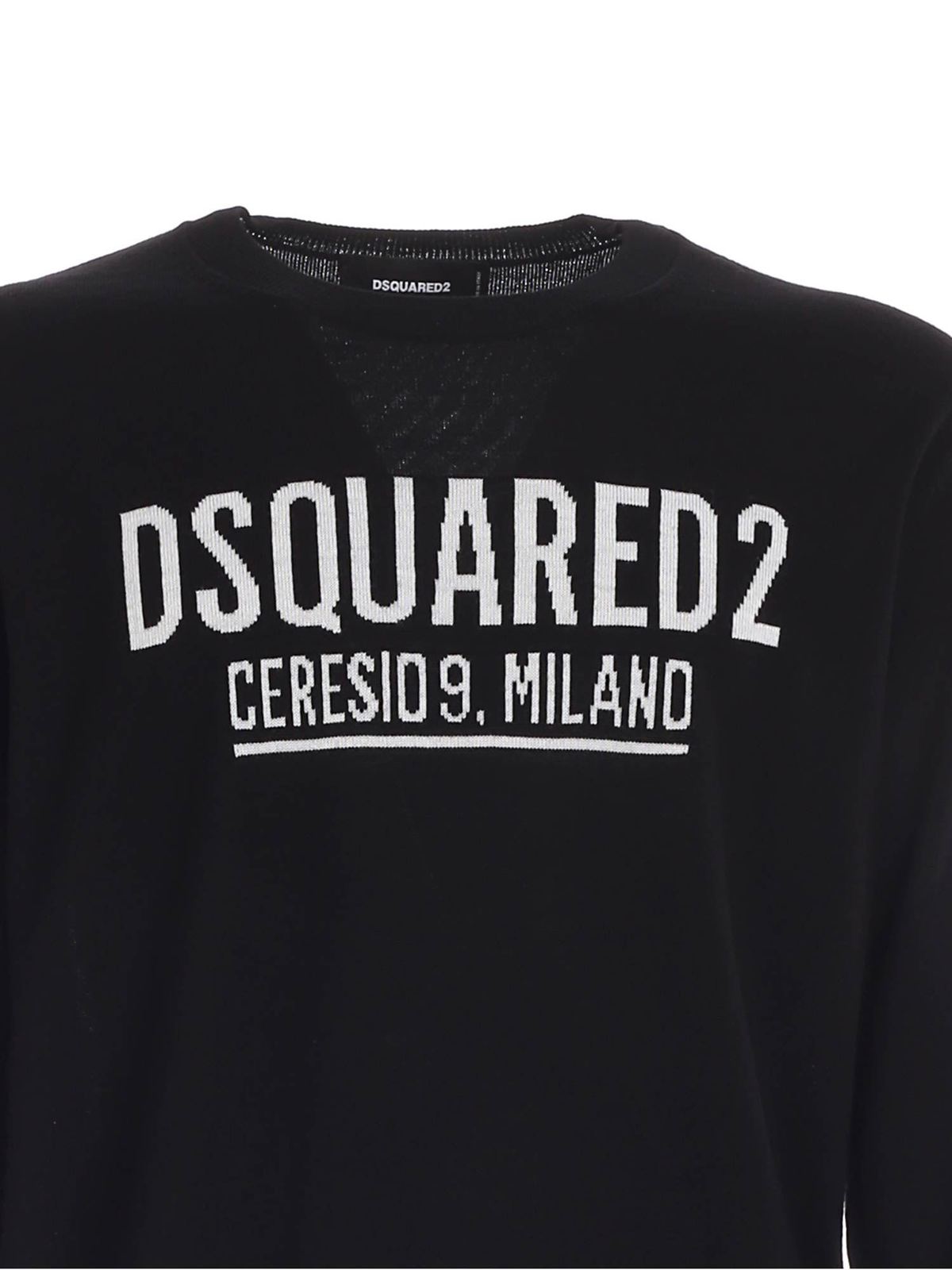 Shop Dsquared2 Logo Inlay Sweater In Black