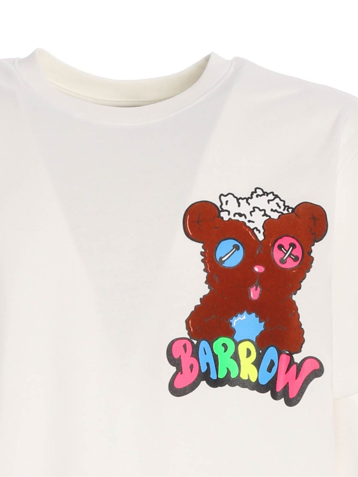 Barrow Jersey T-shirt Off-white T-shirt With Teddy Bear Print