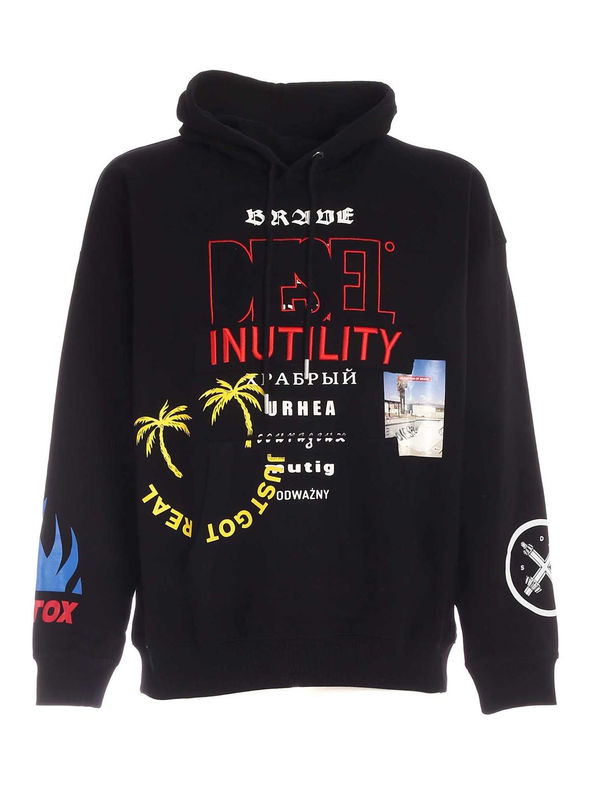 Diesel S-ummer-B4 sweatshirt in black - Black|A030090EEAB9XX
