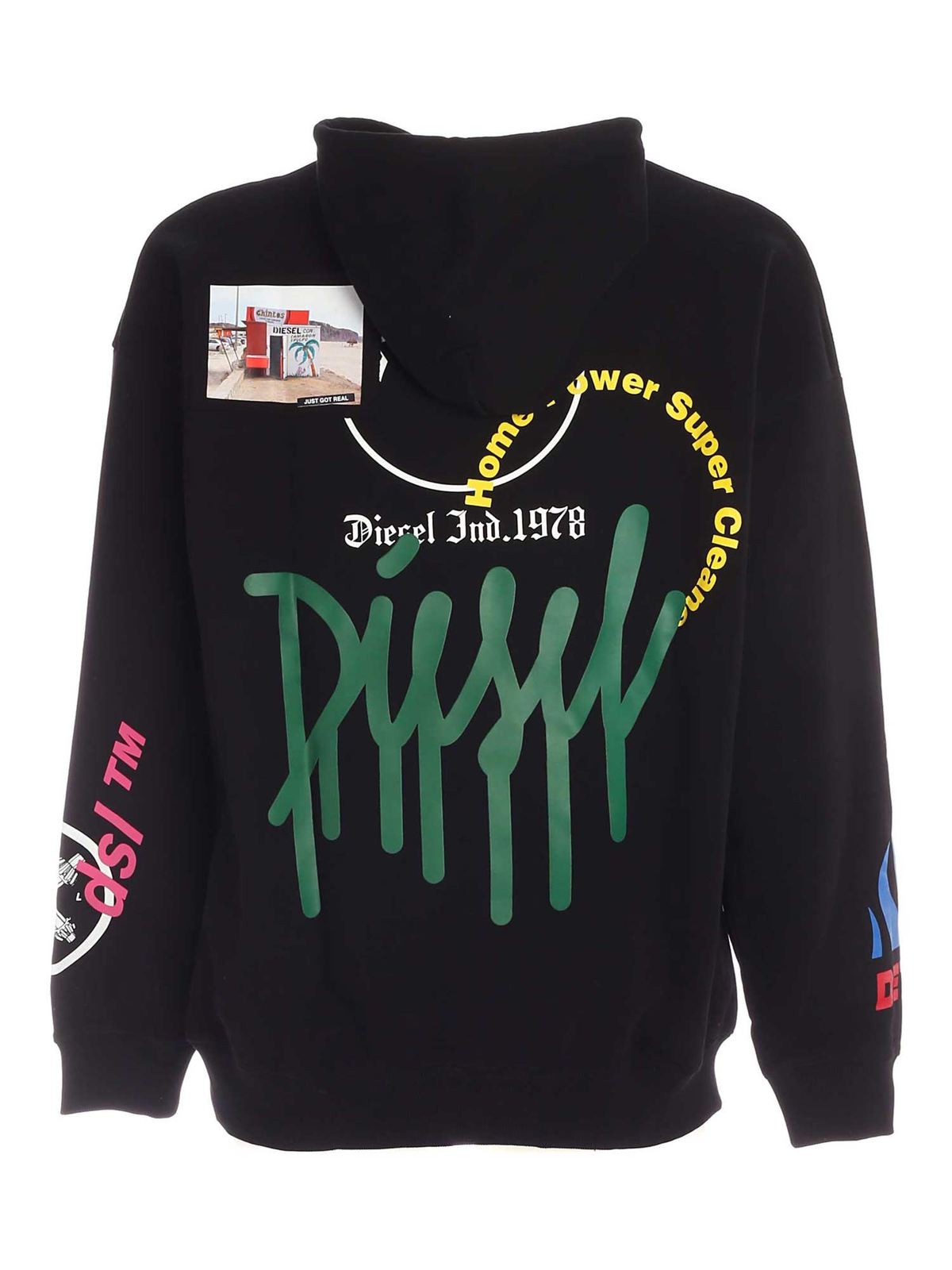 Diesel S-ummer-B4 sweatshirt in black - Black|A030090EEAB9XX