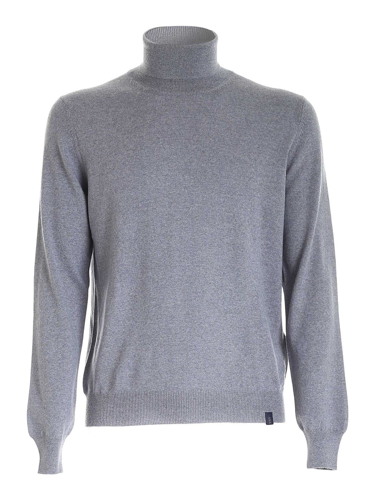 Fay Dolcevita melange grigio chiaro Grigio NMMC1432440CQTB207