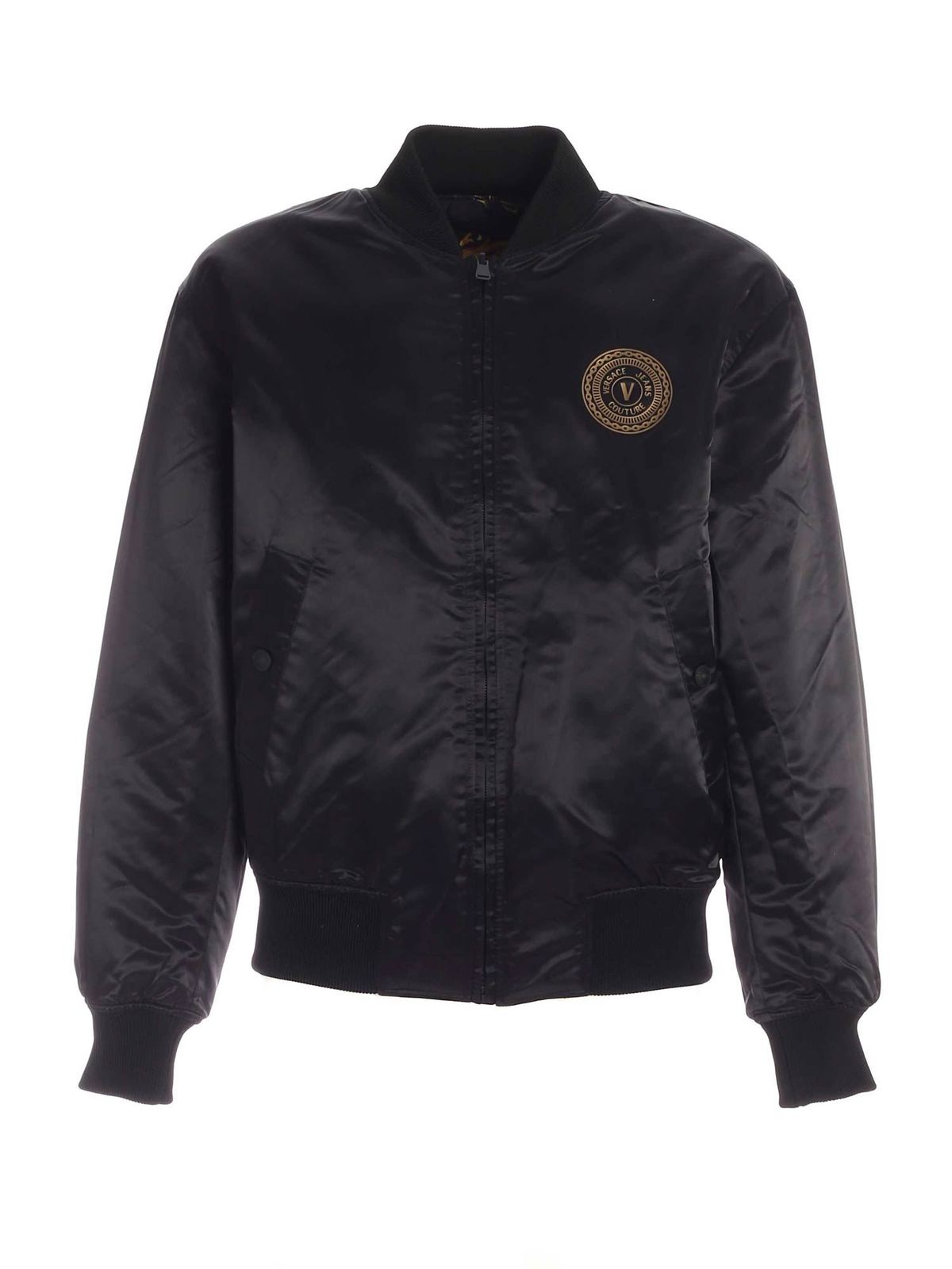 Versace Jeans Couture Baroque printed jacket in black and gold