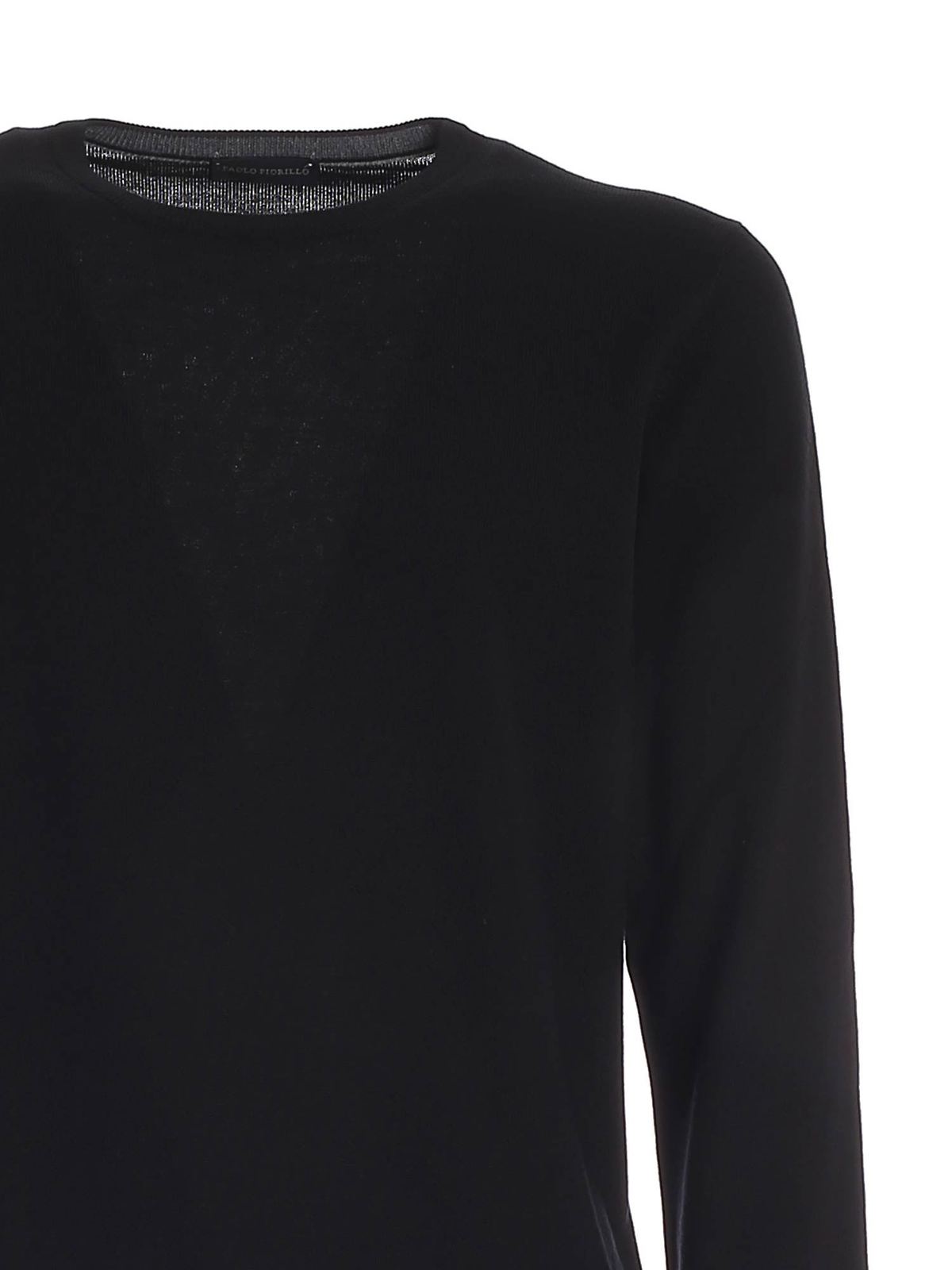 Shop Paolo Fiorillo Crewneck Sweater In Black