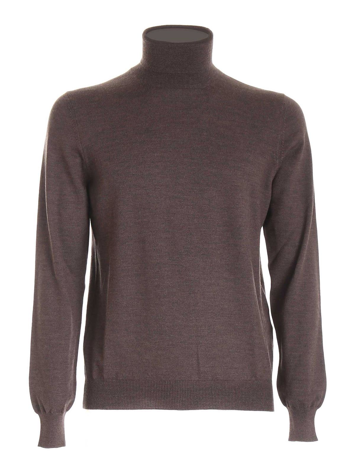 Paolo Fiorillo Wool Turtleneck In Brown