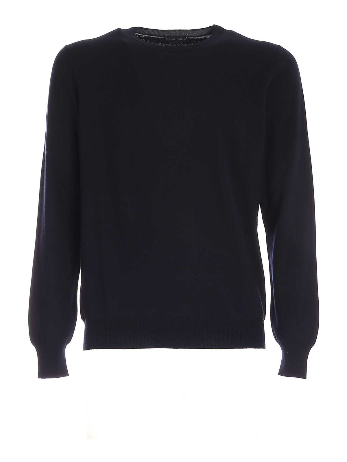 Paolo Fiorillo Crewneck Sweater In Dark Blue