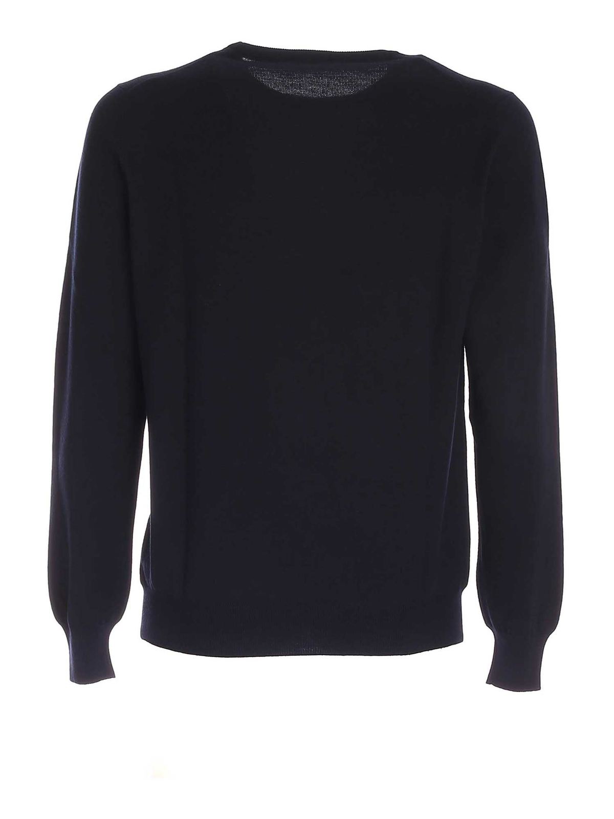 Shop Paolo Fiorillo Crewneck Sweater In Dark Blue
