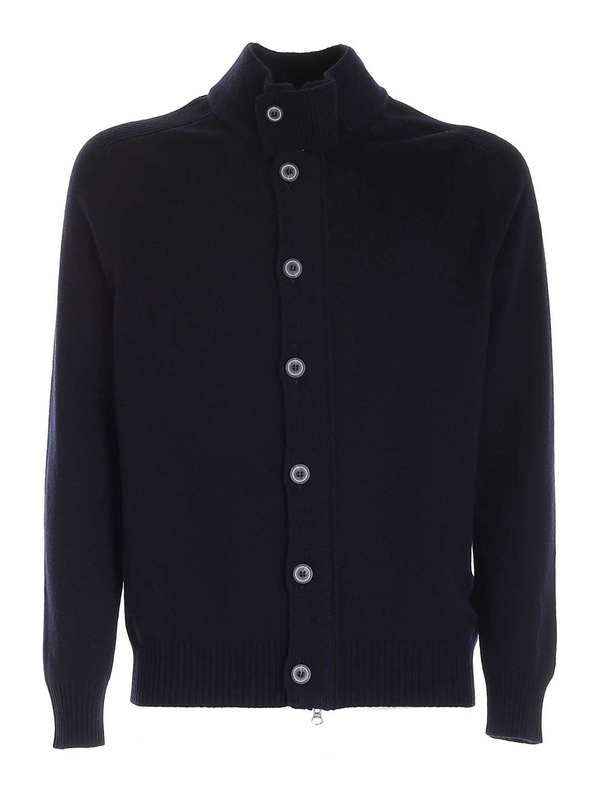 Shop Paolo Fiorillo Buttoned Cardigan In Blue In Azul