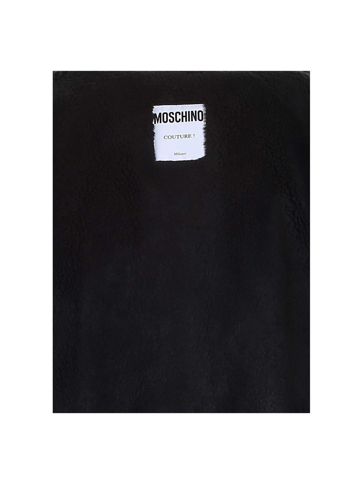 Shop Moschino Logo Charm Padded Jacket In Black In Negro