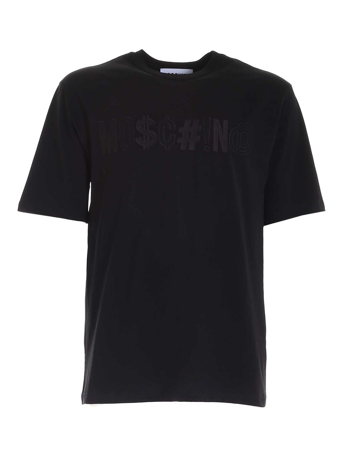 Moschino Logo Symbols T-shirt In Black