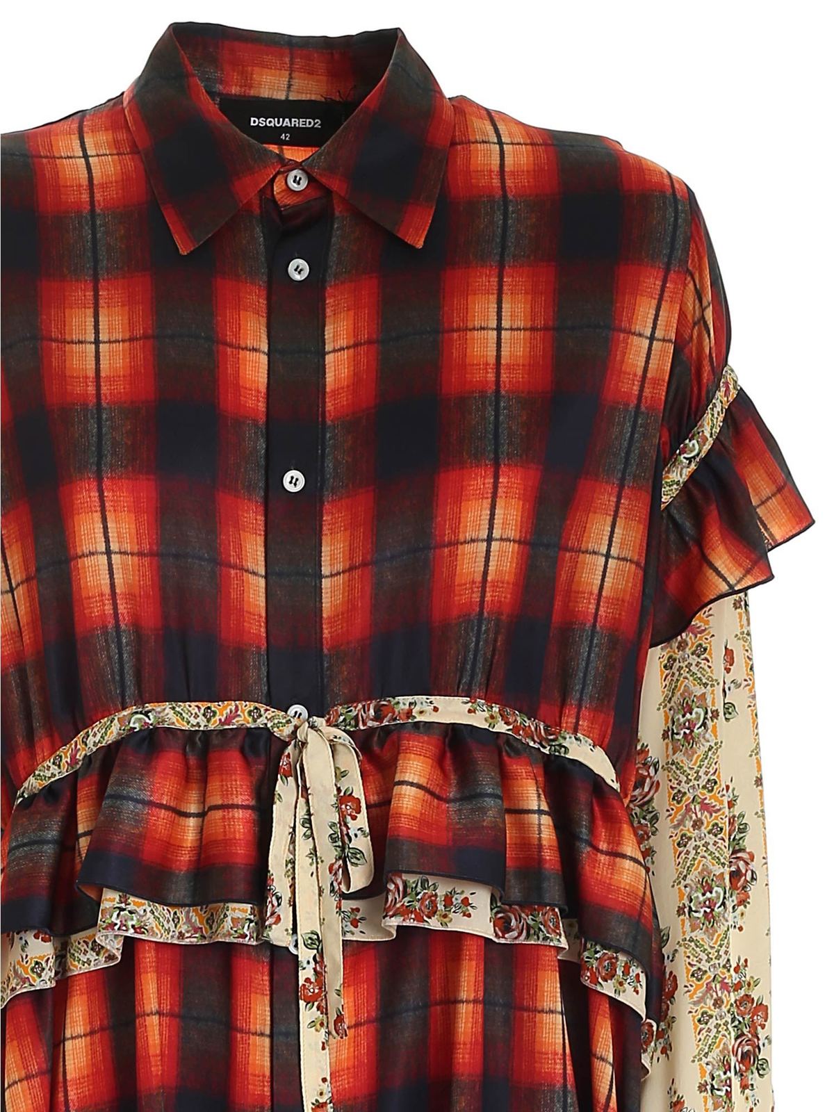 Dsquared2 Multicolor floral and check print dress|S72CV0270S54261001S