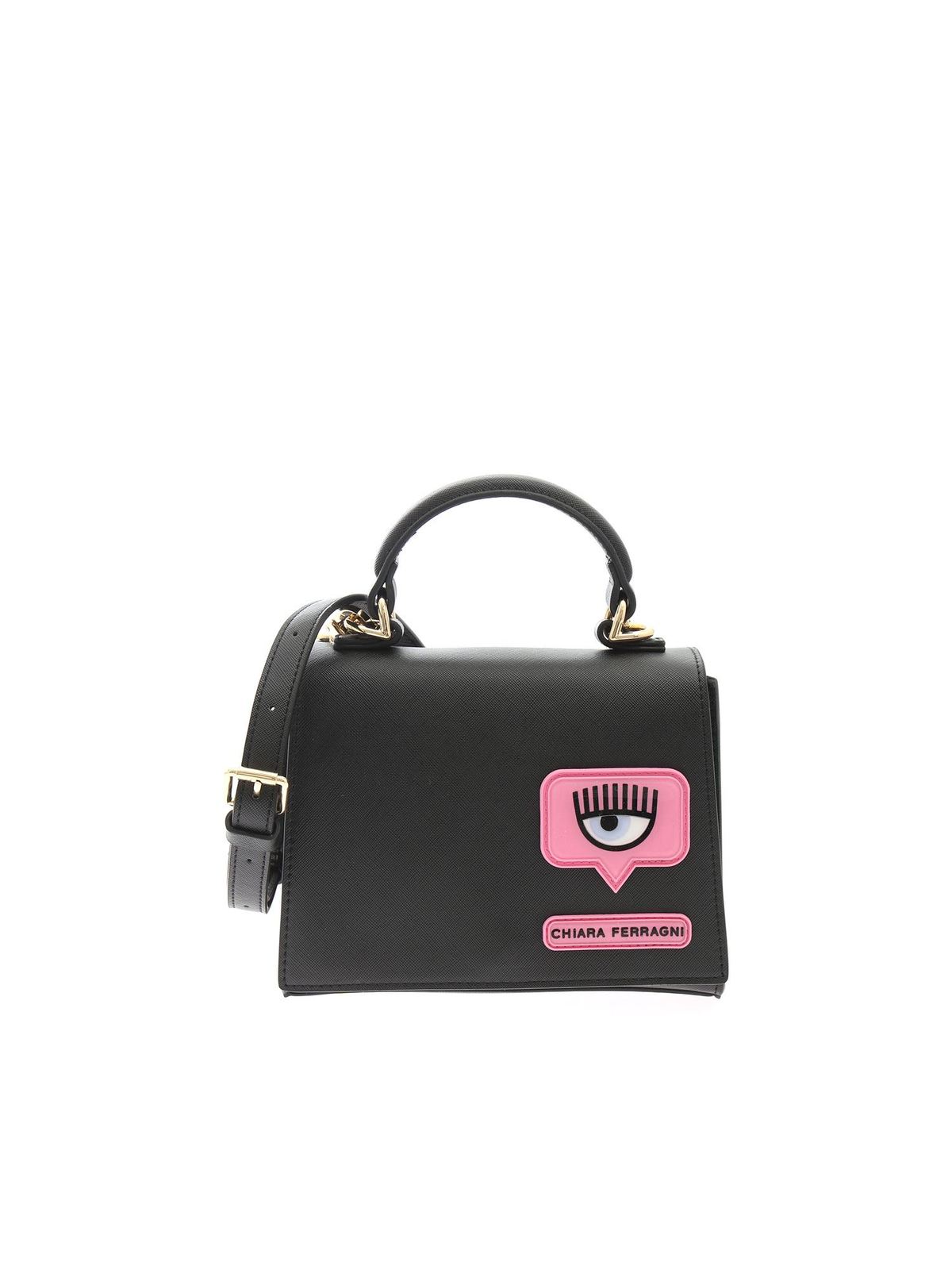 Totes bags Chiara Ferragni - Range C Eyelike bag in black