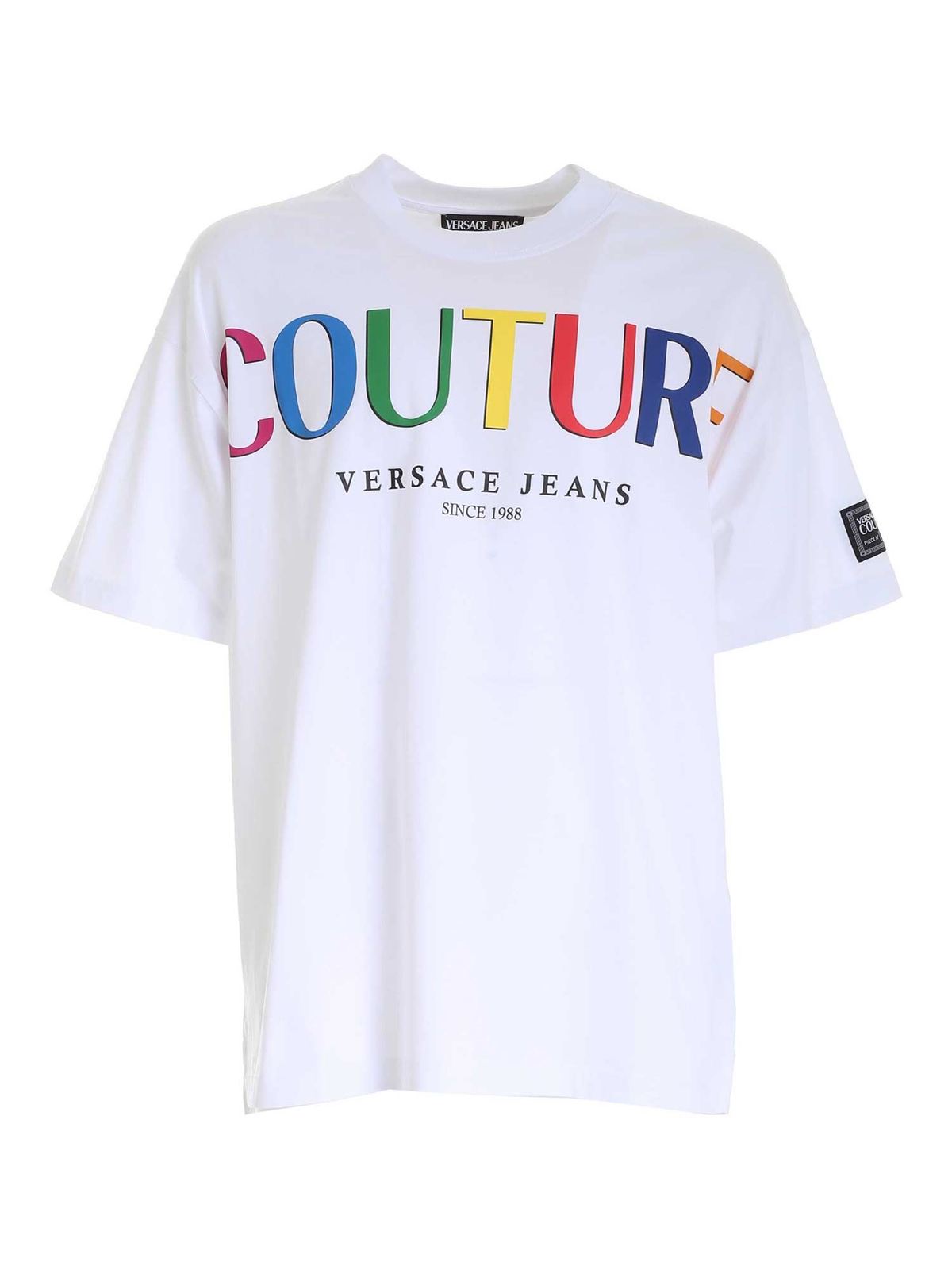 A veces Especialista Aire acondicionado Camisetas Versace Jeans Couture - Camiseta - Blanco - 71GAHP02CJ00P003