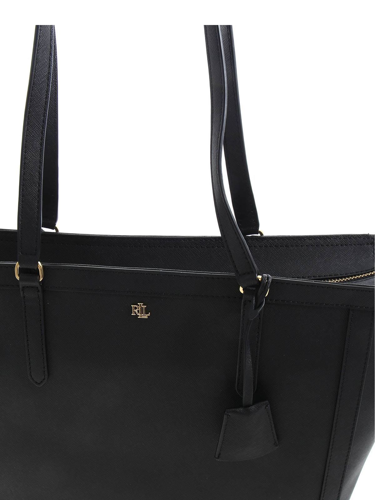 Totes bags Lauren Ralph Lauren - Saffiano shoulder bag in black -  431842430001