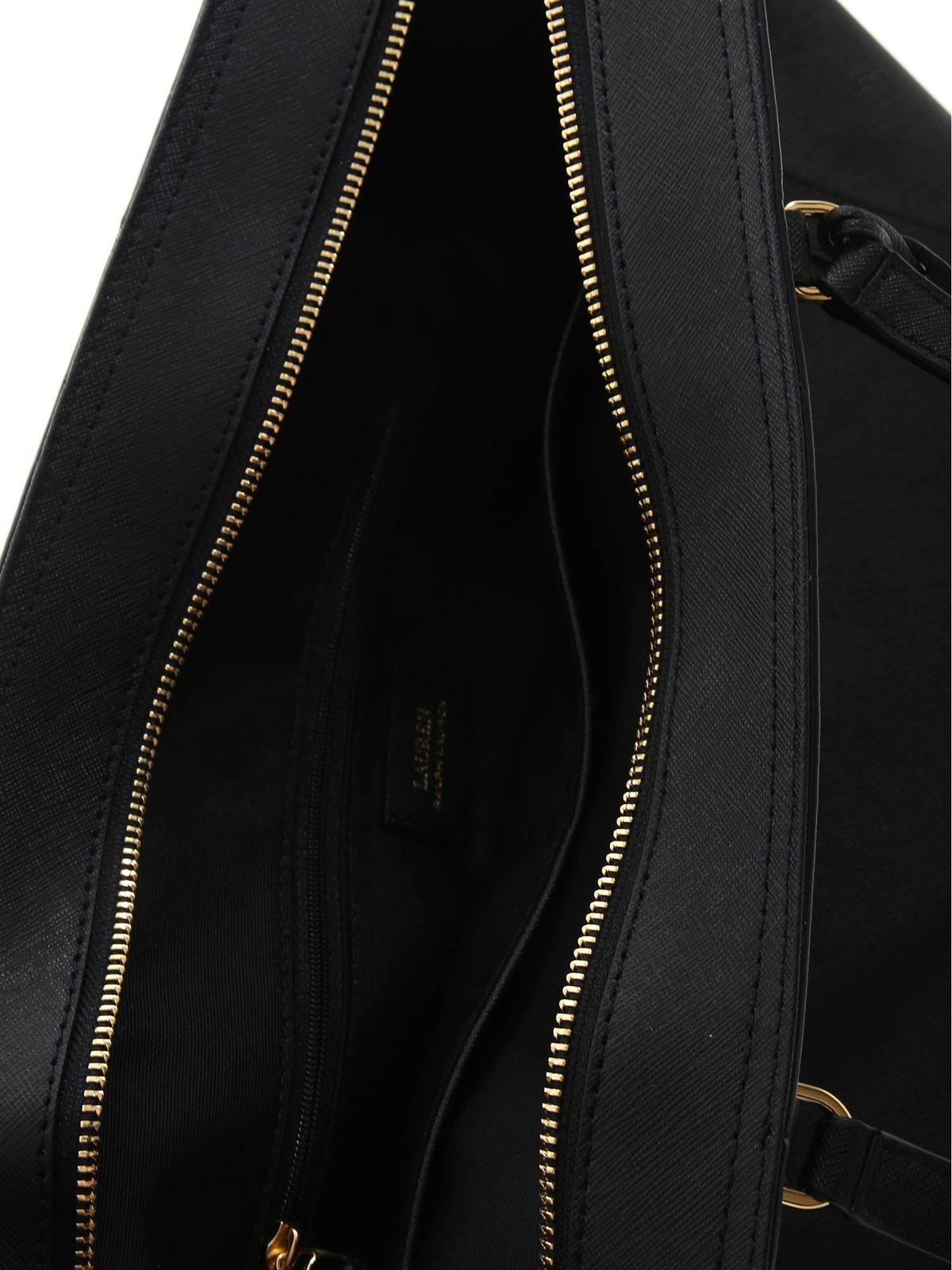Totes bags Lauren Ralph Lauren - Saffiano shoulder bag in black -  431842430001