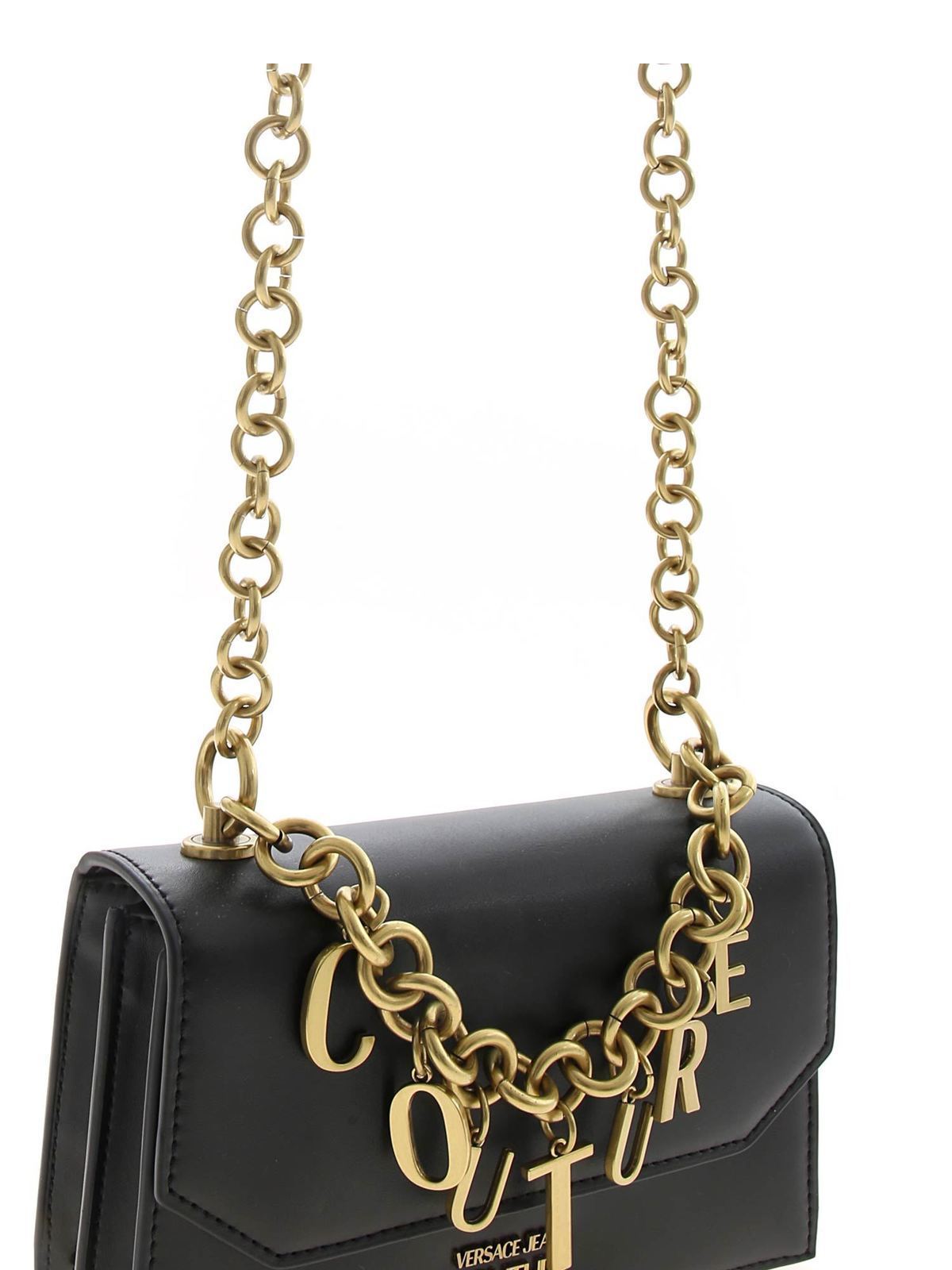 Versace Jeans Couture logo-charm chain-embellished Crossbody Bag - Farfetch