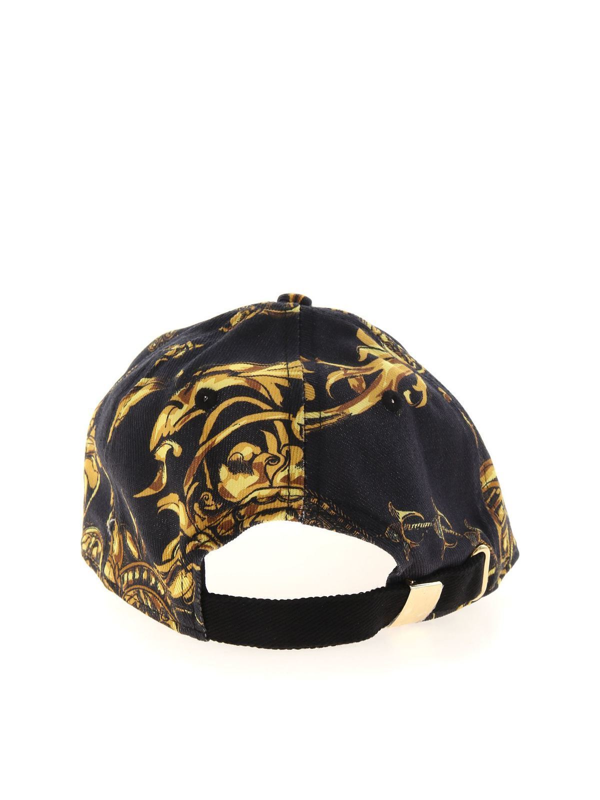 Versace Jeans Couture Regalia Baroque printed cap in black 71VAZK18ZG015G89