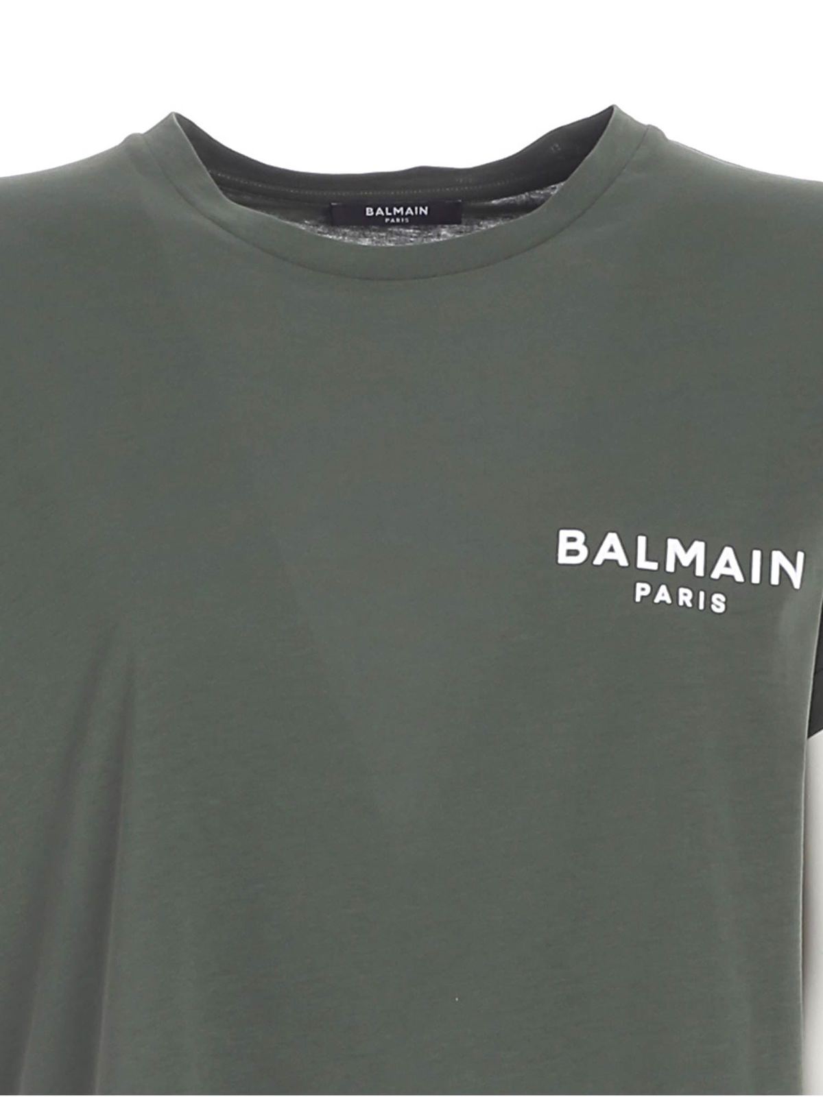 Balmain Logo T-shirt in green - Green - Women | WF0EF010B013UCO
