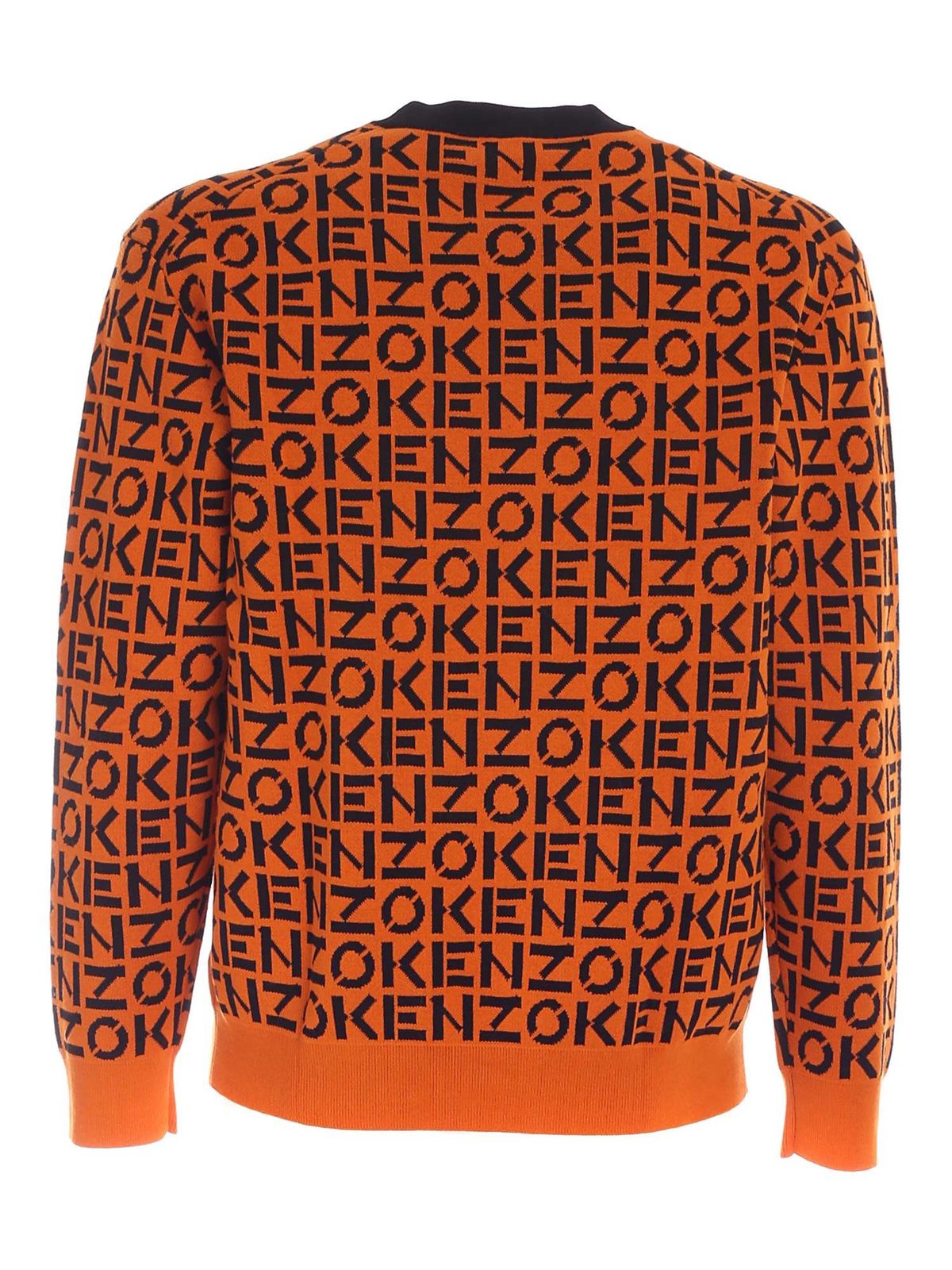 KENZO Monogram Sweater in Orange