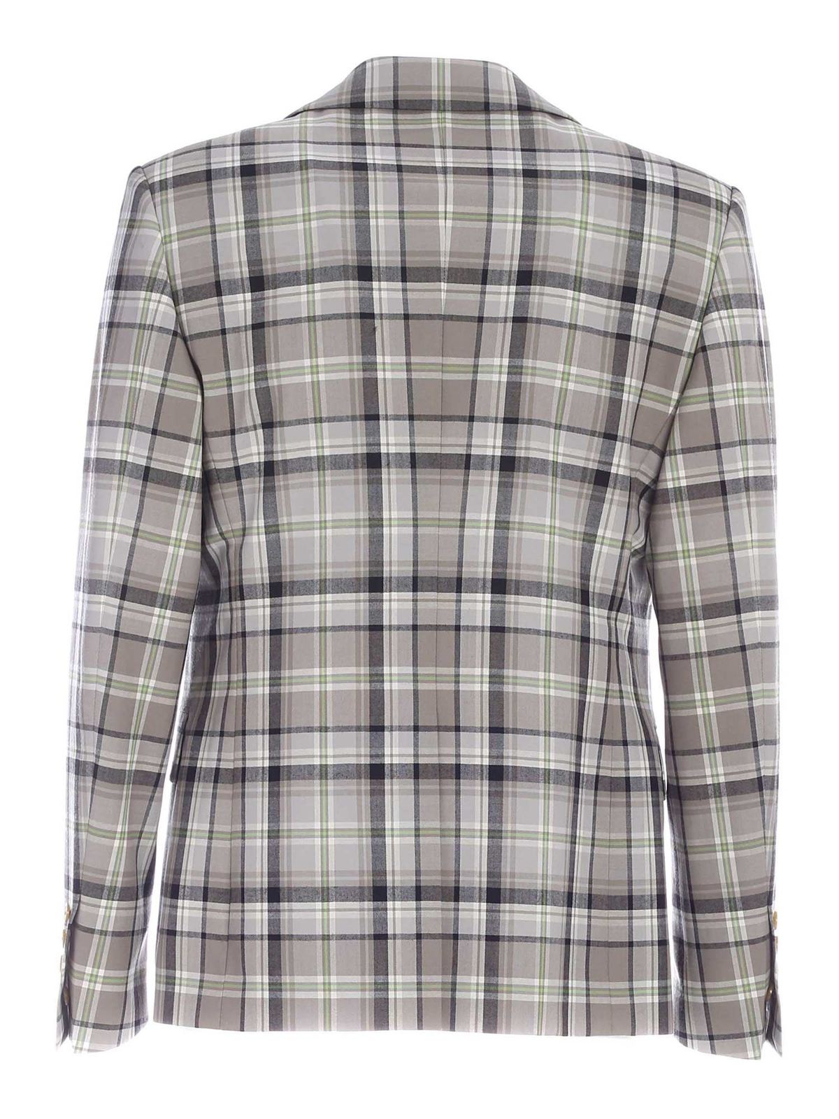 Shop Vivienne Westwood Checked Jacket With Inner Vest In Grey In Gris