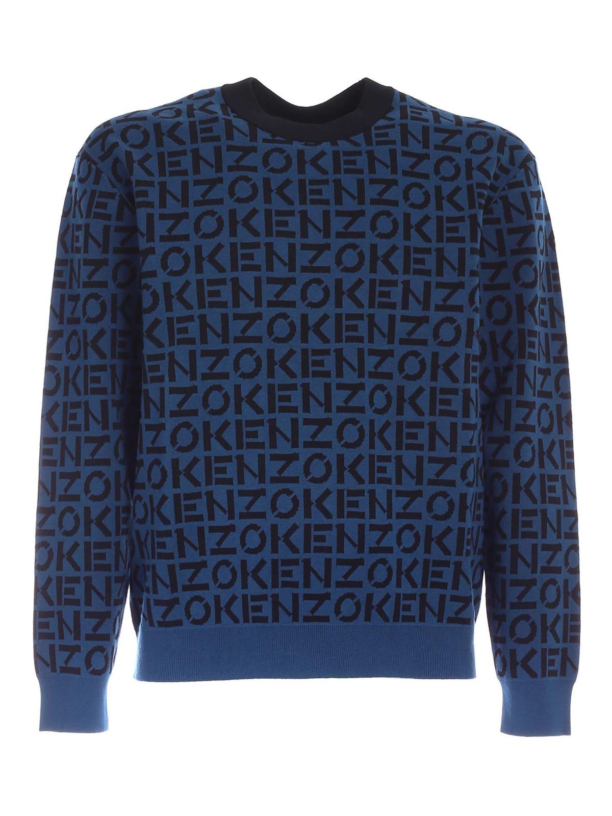 KENZO Logo Monogram Sweatshirt Blue