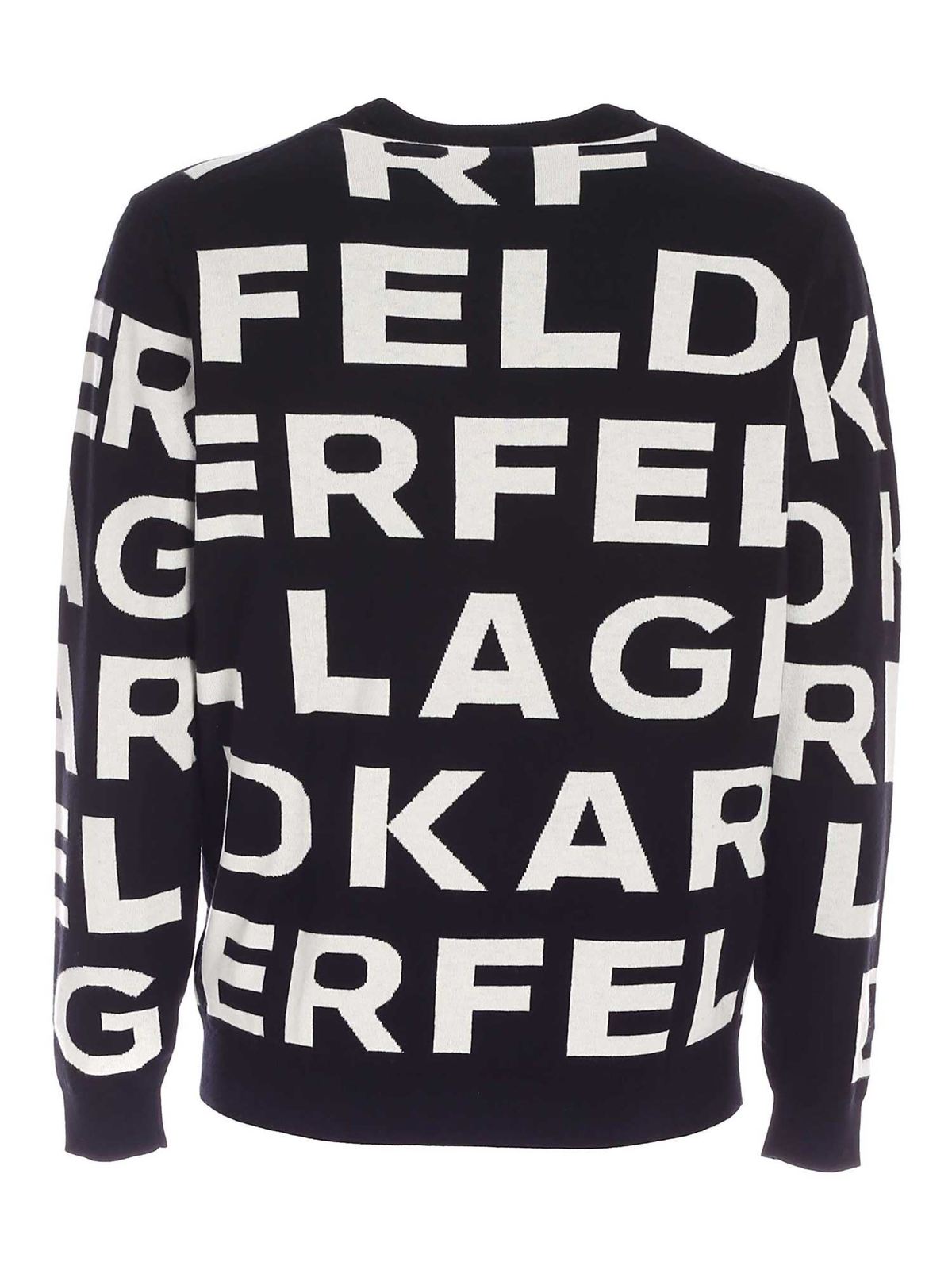 Karl Lagerfeld Monogram Jacquard Knit Top - Grey