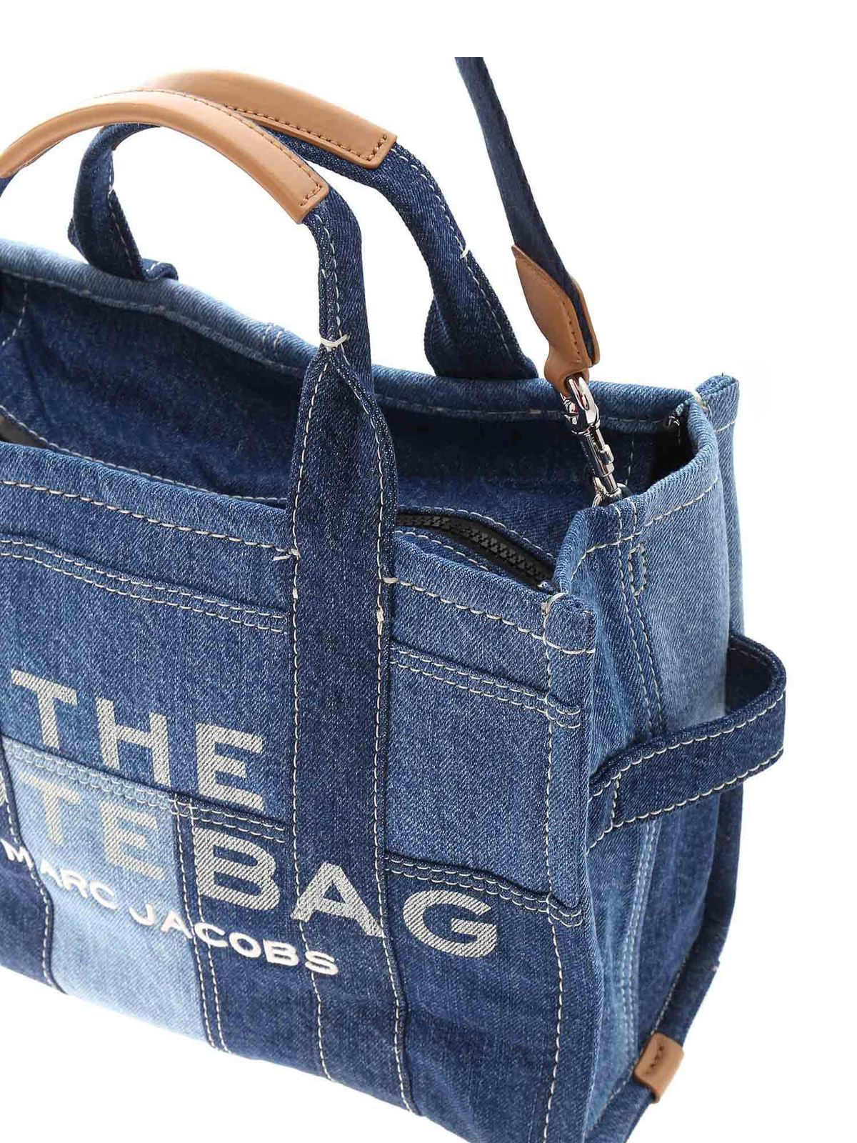 Shop Marc Jacobs Small The Tote Bag In Blue Denim