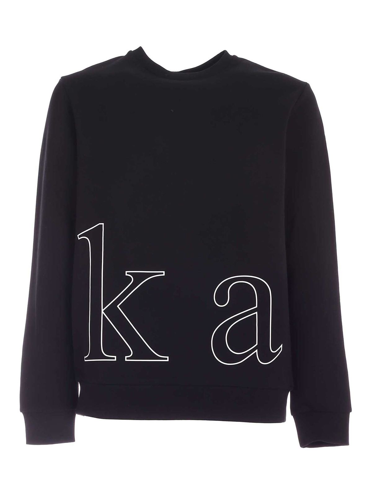 Karl Lagerfeld Lettering Sweatshirt In Black